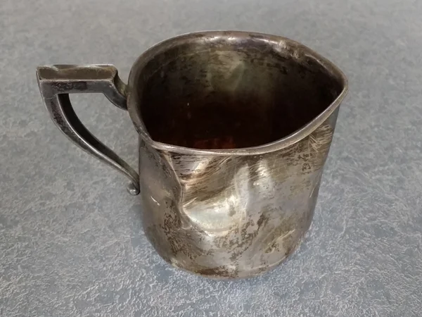sterling silver baby cup badly dented smashed