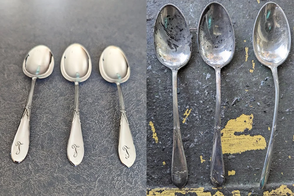 Silverware Falling Polishing Sterling Silver Flatware — Harriete Estel Berman