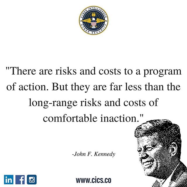 It is more costly to be reactive than proactive. Visit us on www.cics.co to learn about how CICS can save your organization by being proactive. Happy Friday!

#CICS #cybersecurity #infosec #proactivevsreactive