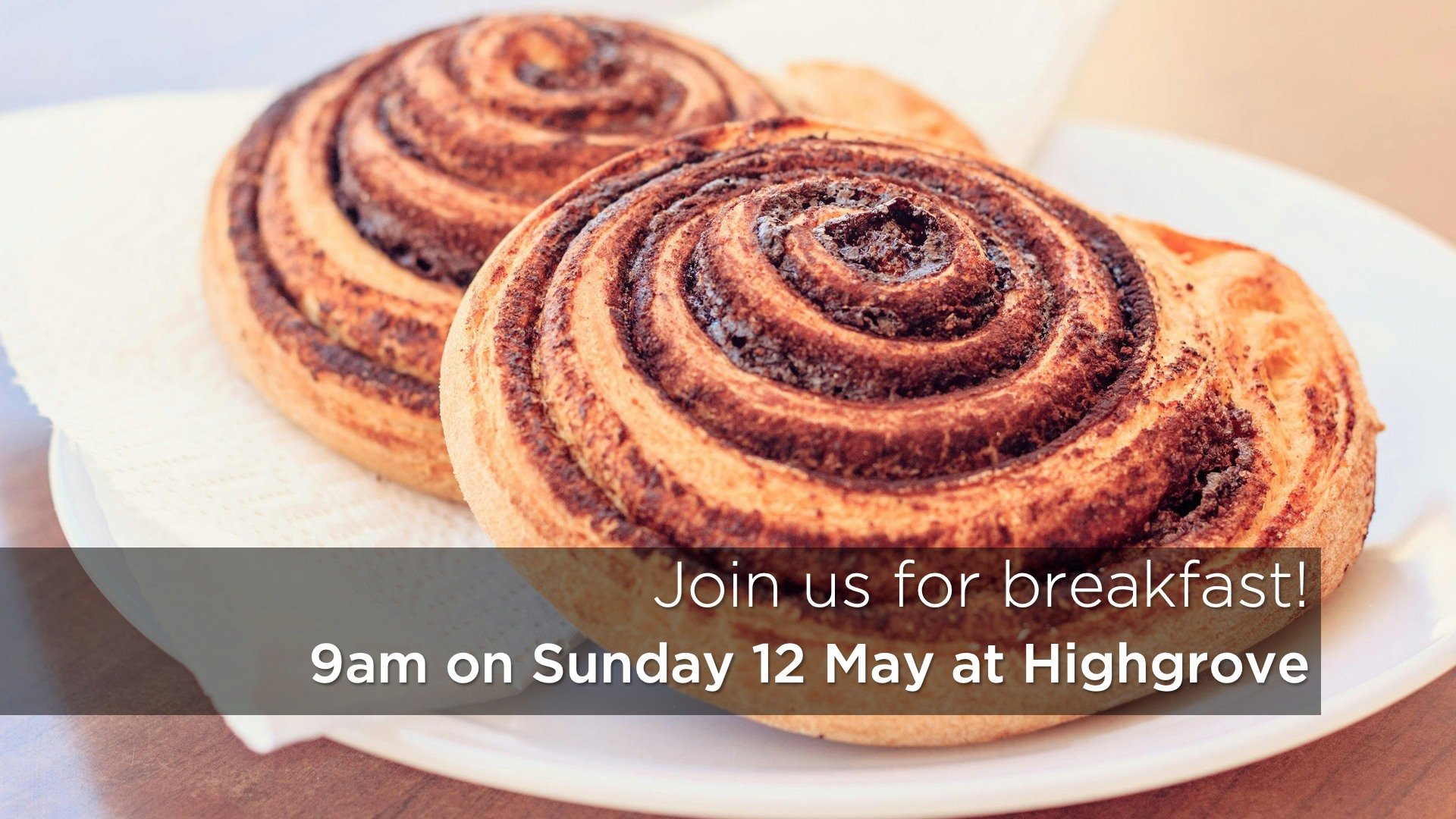Come early for the 9.30am service on Sunday and join us for coffee/tea and pastries from 9am!