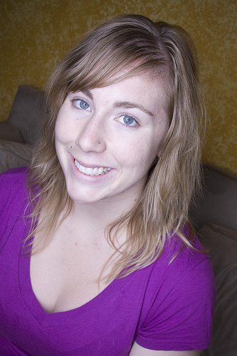 Ypsi Project : Jenny Keuper (via ericarhiannon )
“I moved to Ypsi in 2006 from Escanaba, MI (that’s in the UP) to study cello/music ed. at EMU. So, I live in Ypsi now in a house with three friends, to to school at EMU, work here at Bombadill’s and as the EMU symphony orchestra secretary. I also teach cello lessons and just spent the summer as a counselor at Interlochen Arts Camp. Umm, what else…..I’m obsessed with Bikram yoga and cooking and baking vegan food. And, that’s about it. p.s My favorite color is pink ” My favorite color is also pink, Jenny….but I don’t play any musical instruments.
