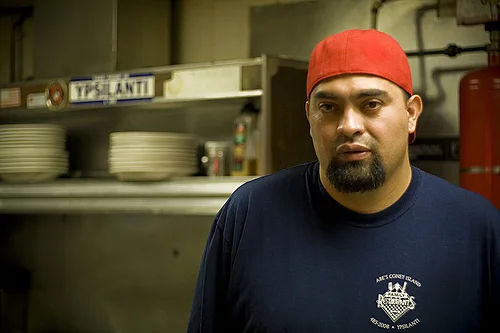 Ypsi Project : Ramiro
This is Ramiro. He is a cook at Abe’s on Michigan Ave in Ypsilanti. I didn’t sit down or order food when I went to Abe’s, I walked in and wasted no time asking if I could take his picture. He agreed and went back to work! I snapped away for a few minutes before he finally turned around and looked at me:)