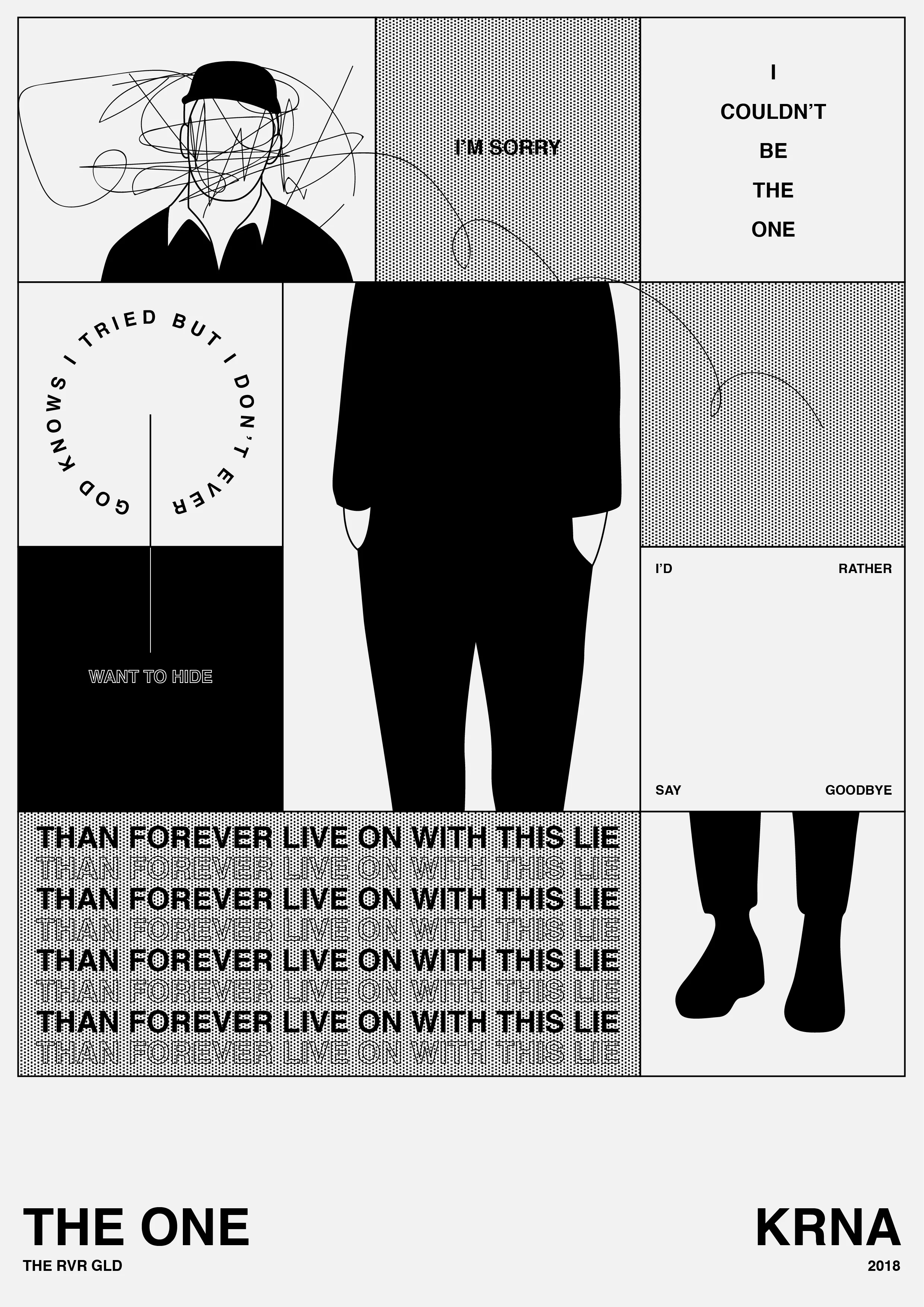 The One KRNA They performed this when they launched their EP and I was immediately drawn to its melody. Illustration by Karl Typeface used: Helvetica Neue