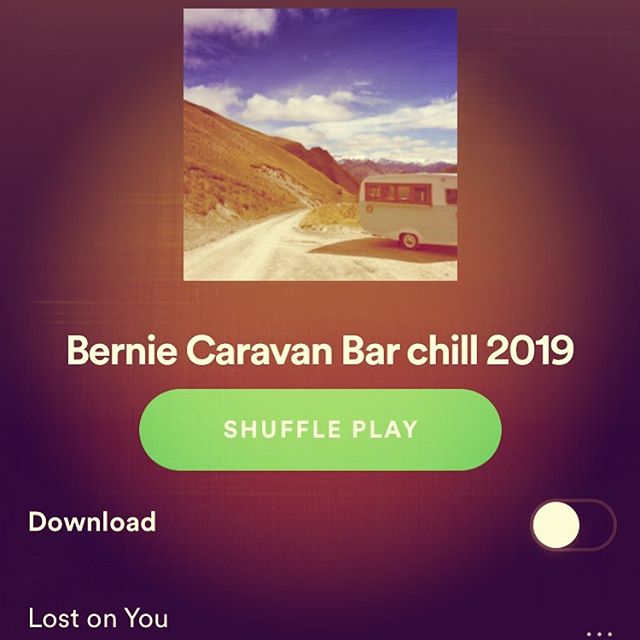 Casey (Bernies main mover, maker &amp; drink shaker) is also a music lover, so we have lots of cool playlists on Spotify- currently this one is our fave. Search &lsquo;Bernie Caravan Bar&rsquo;. May the sun be shining, the tunes be pumping and the 🍫