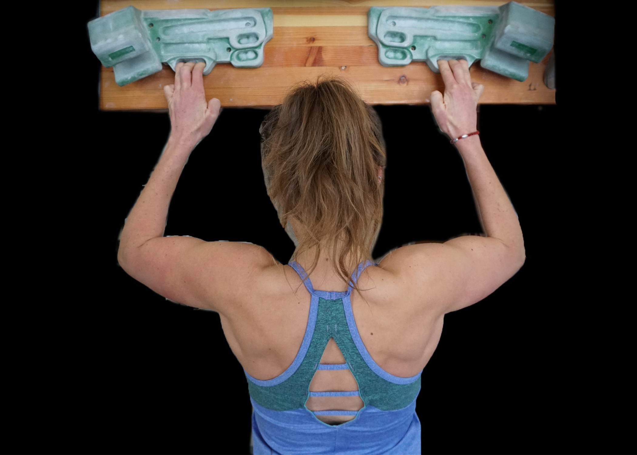Renee training for climbing.