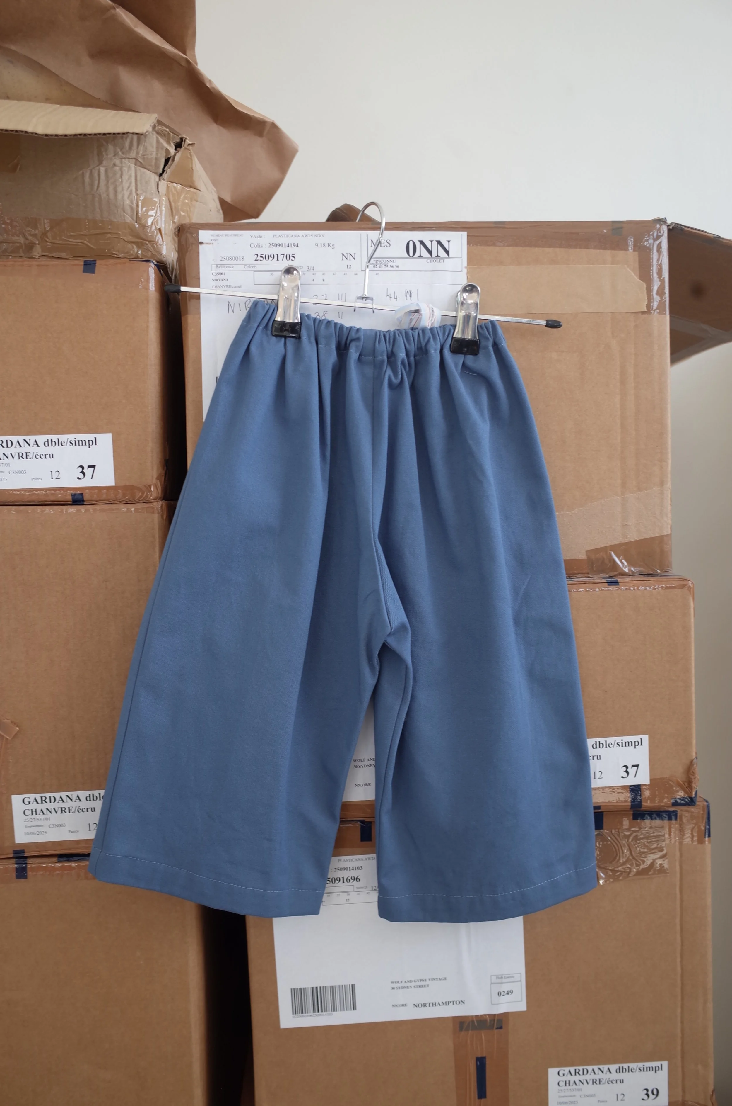 Kids trousers - Blue cotton