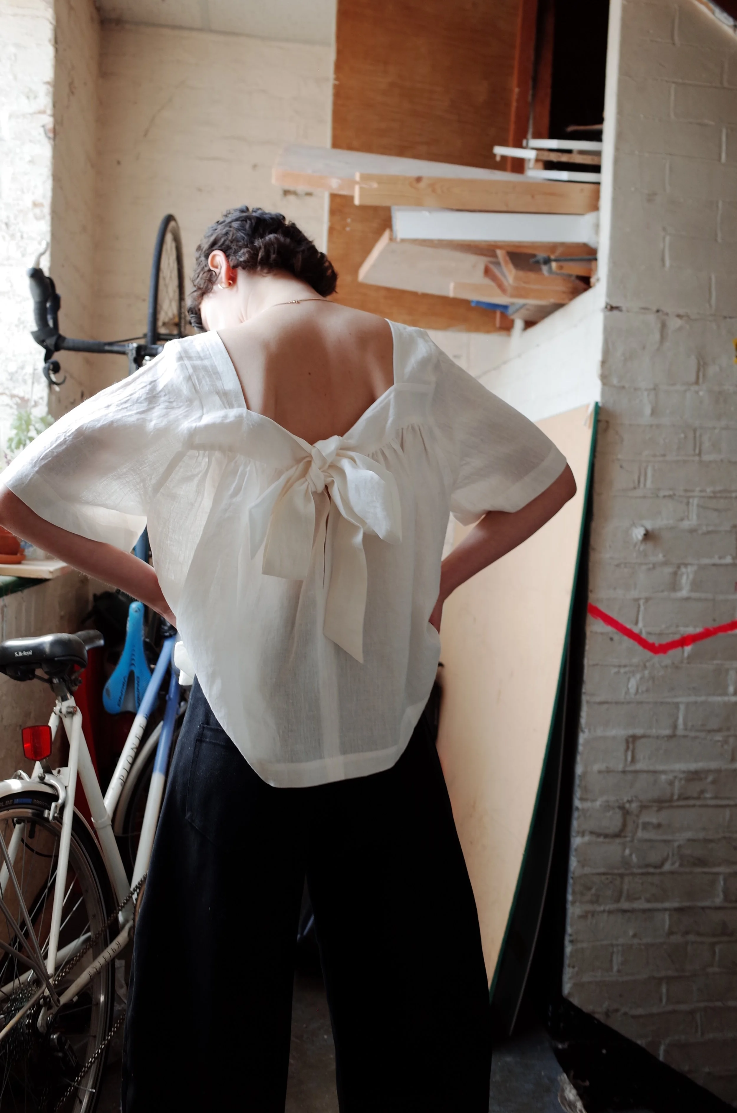 Tatiana blouse - White Linen