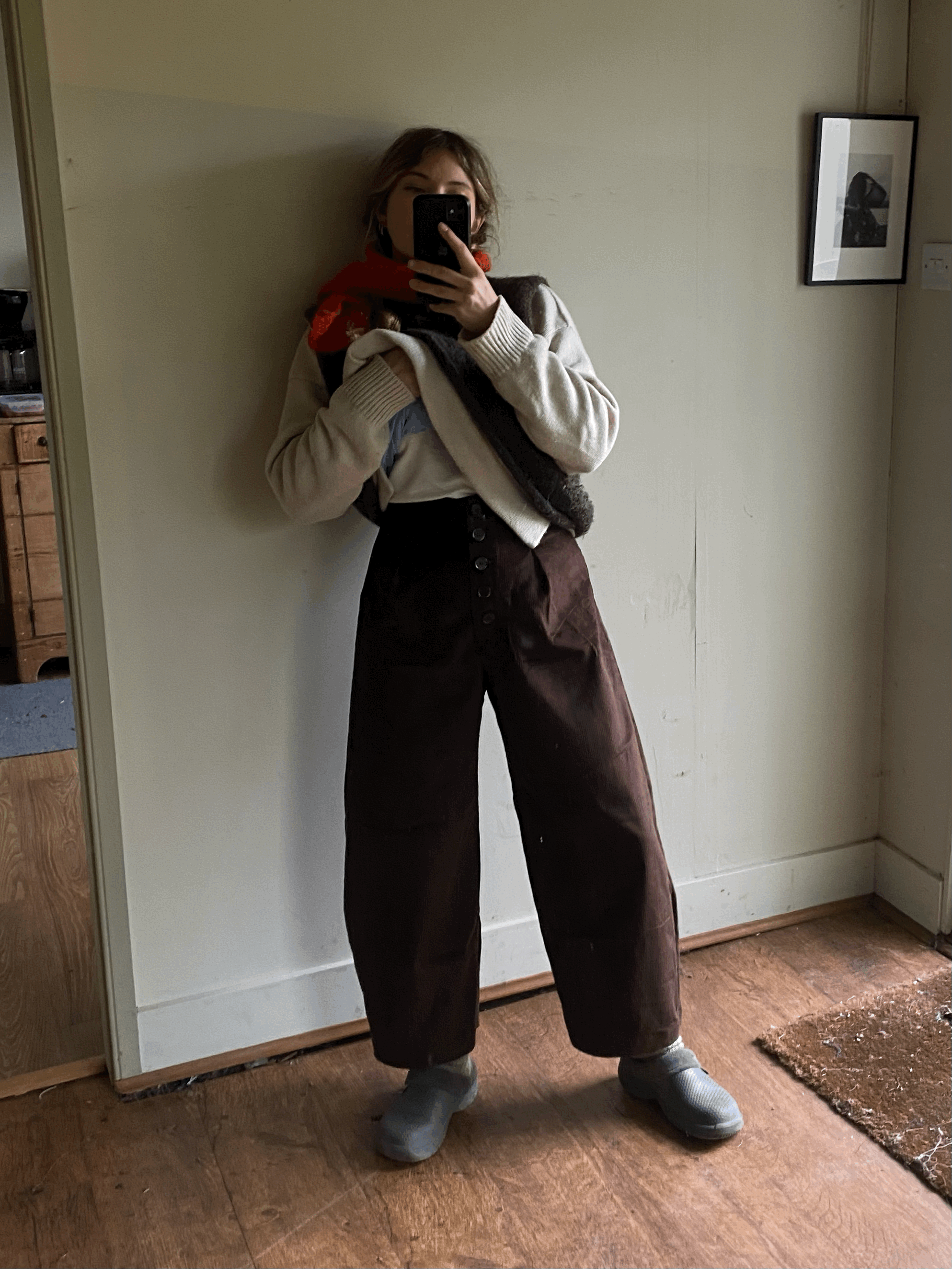 Sian trousers - Brown corduroy - UK 10 Long