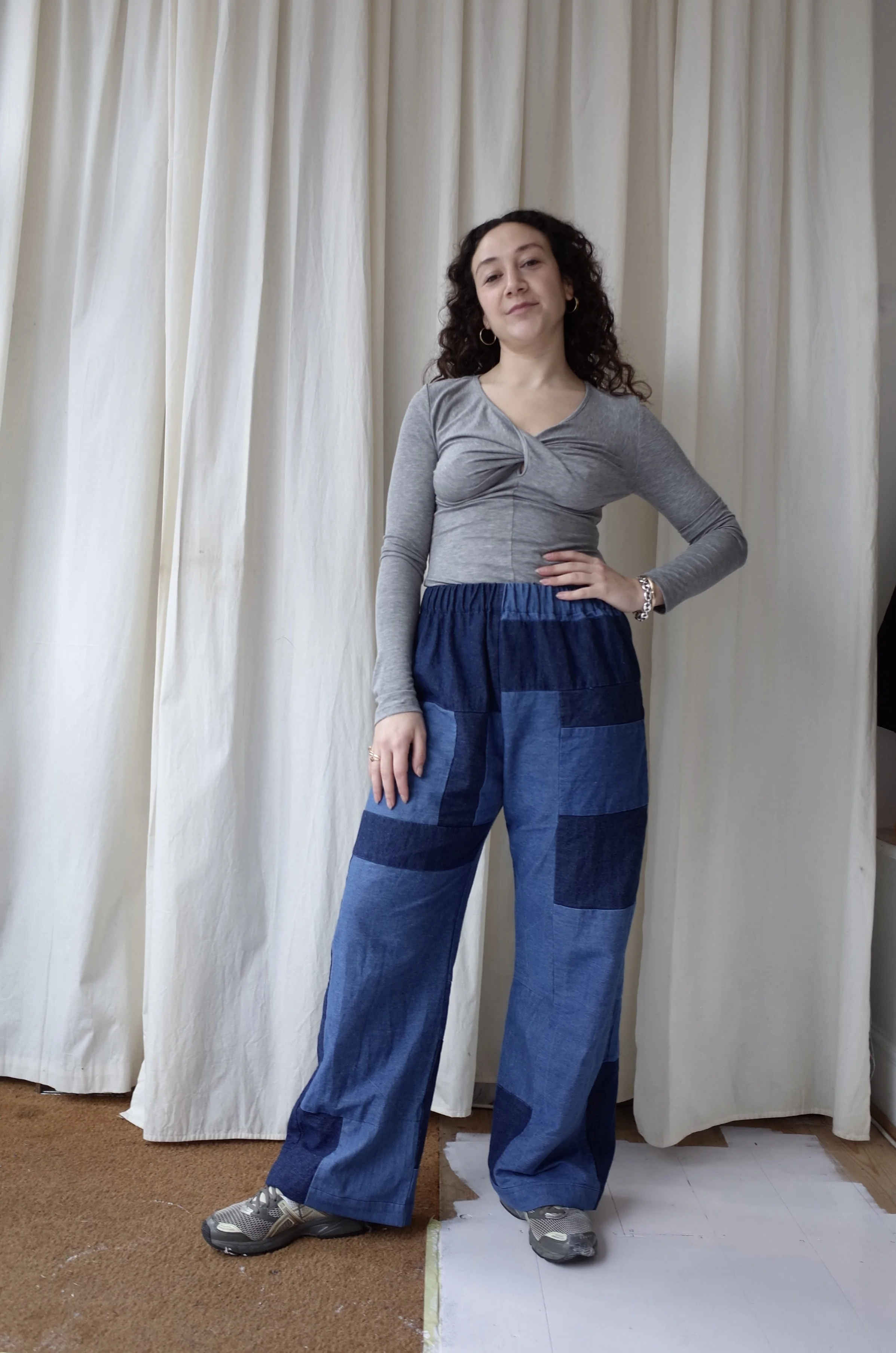 Patchwork adults trousers - denims