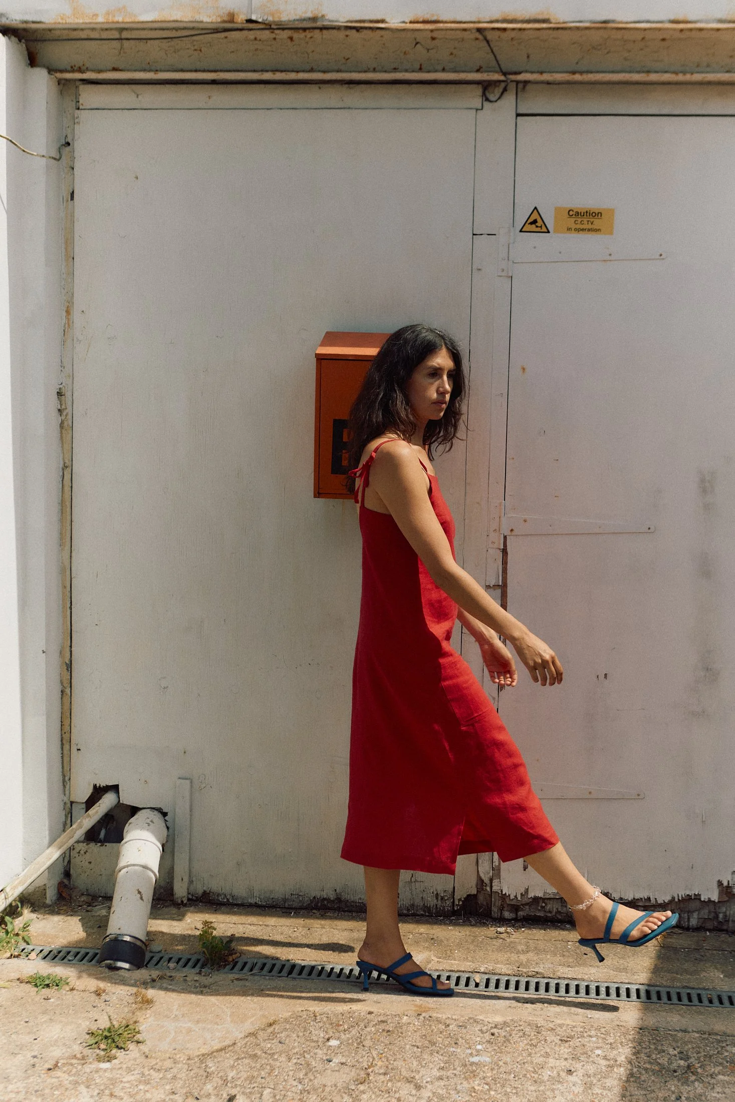 Lincoln dress - Red linen