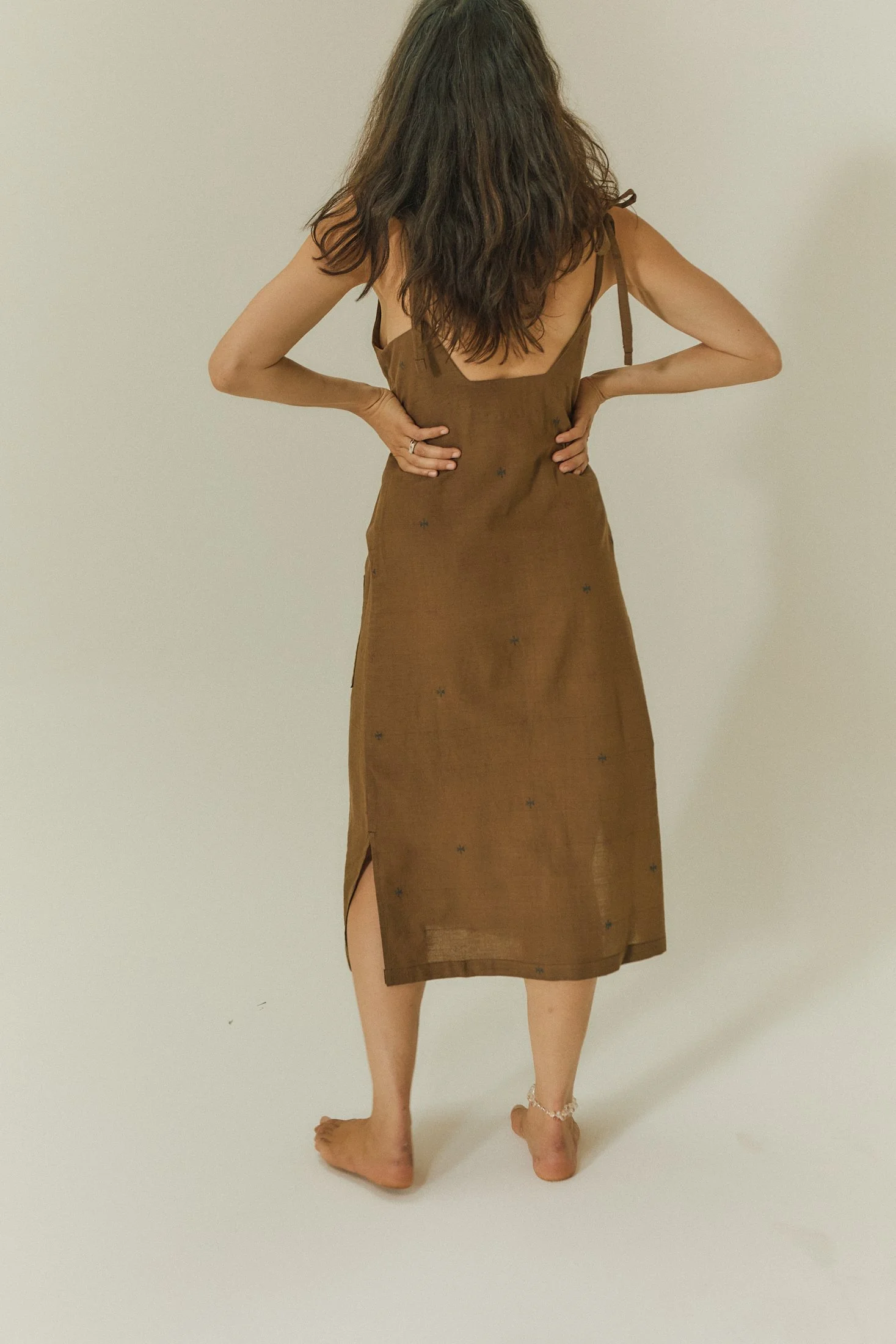 Made to order - Lincoln dress - Brown cotton
