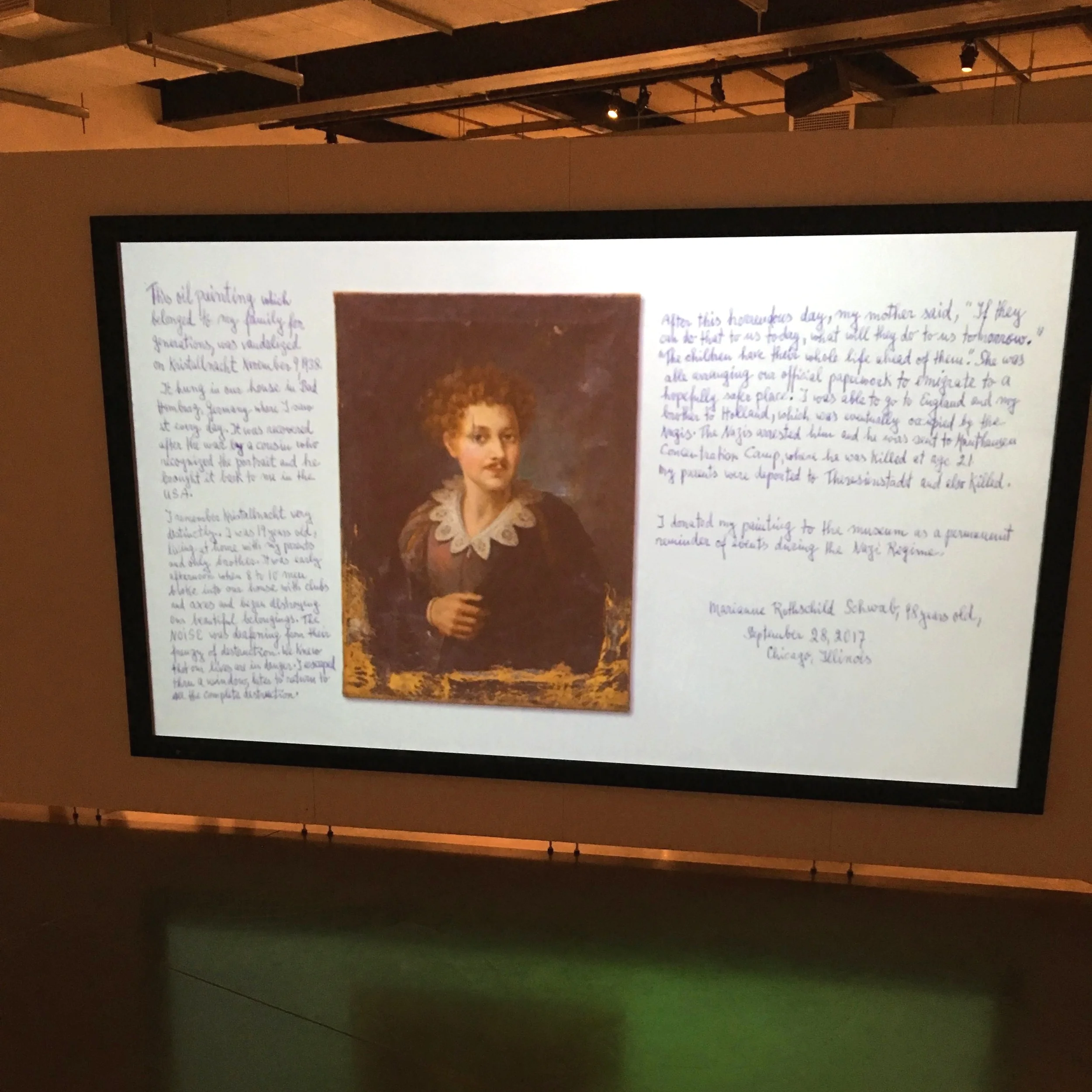 Installation view of Stories of Survival Video