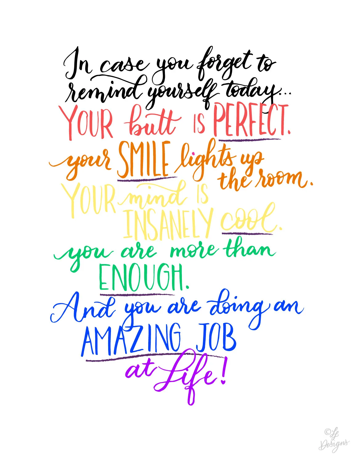 In Case No One Has Told You Lately