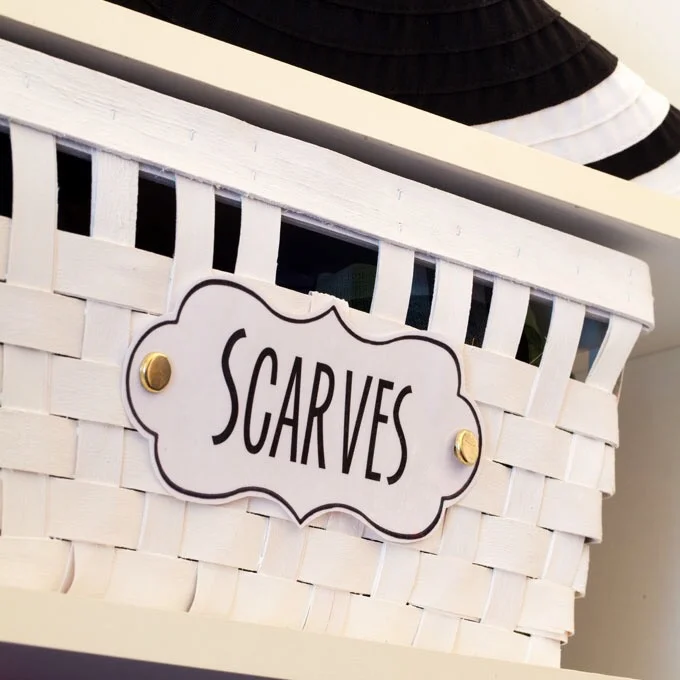 Neat labels help keep everything organized.
