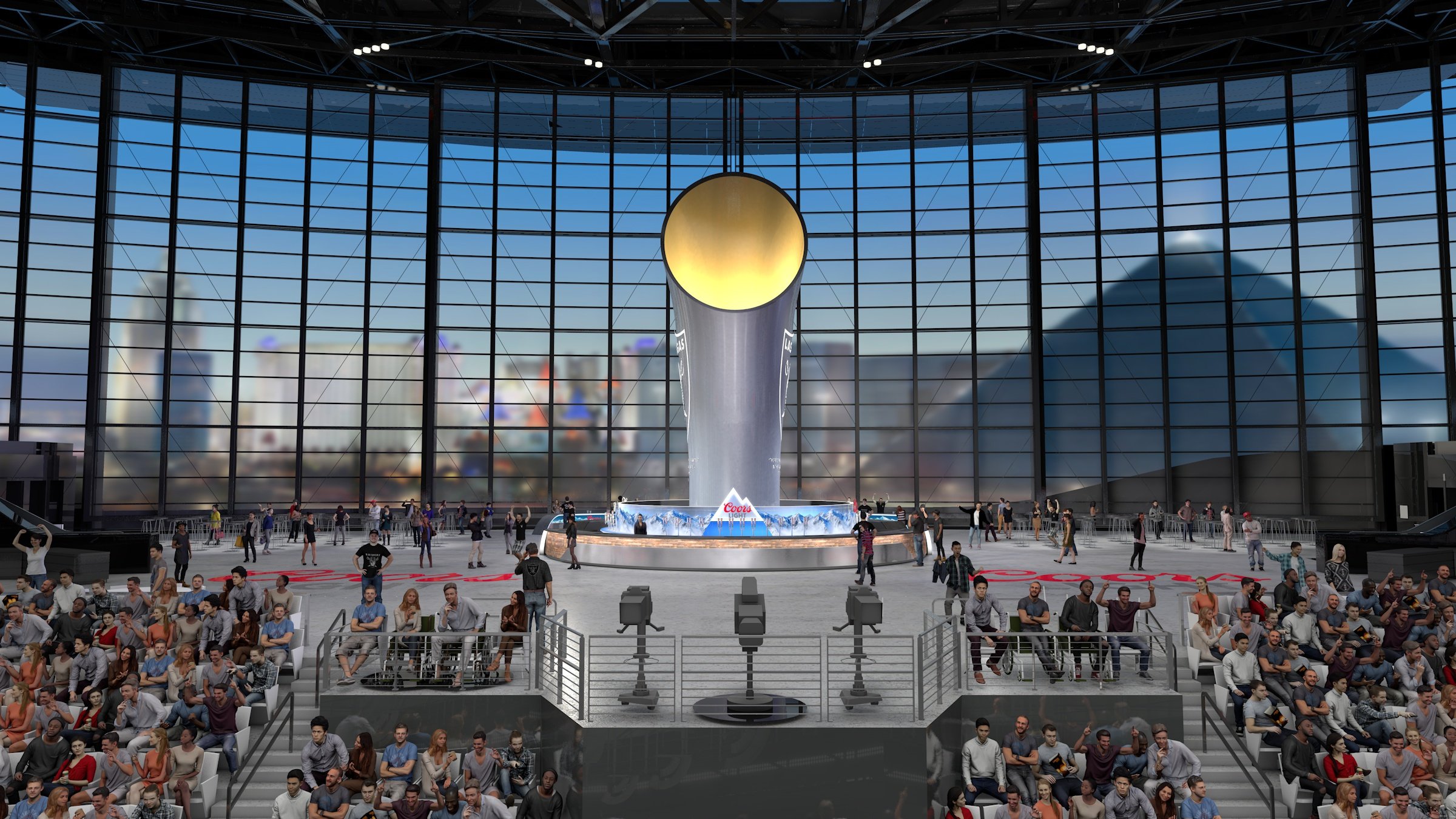 Coors Light Bar at Raiders Stadium: Concept Sketch