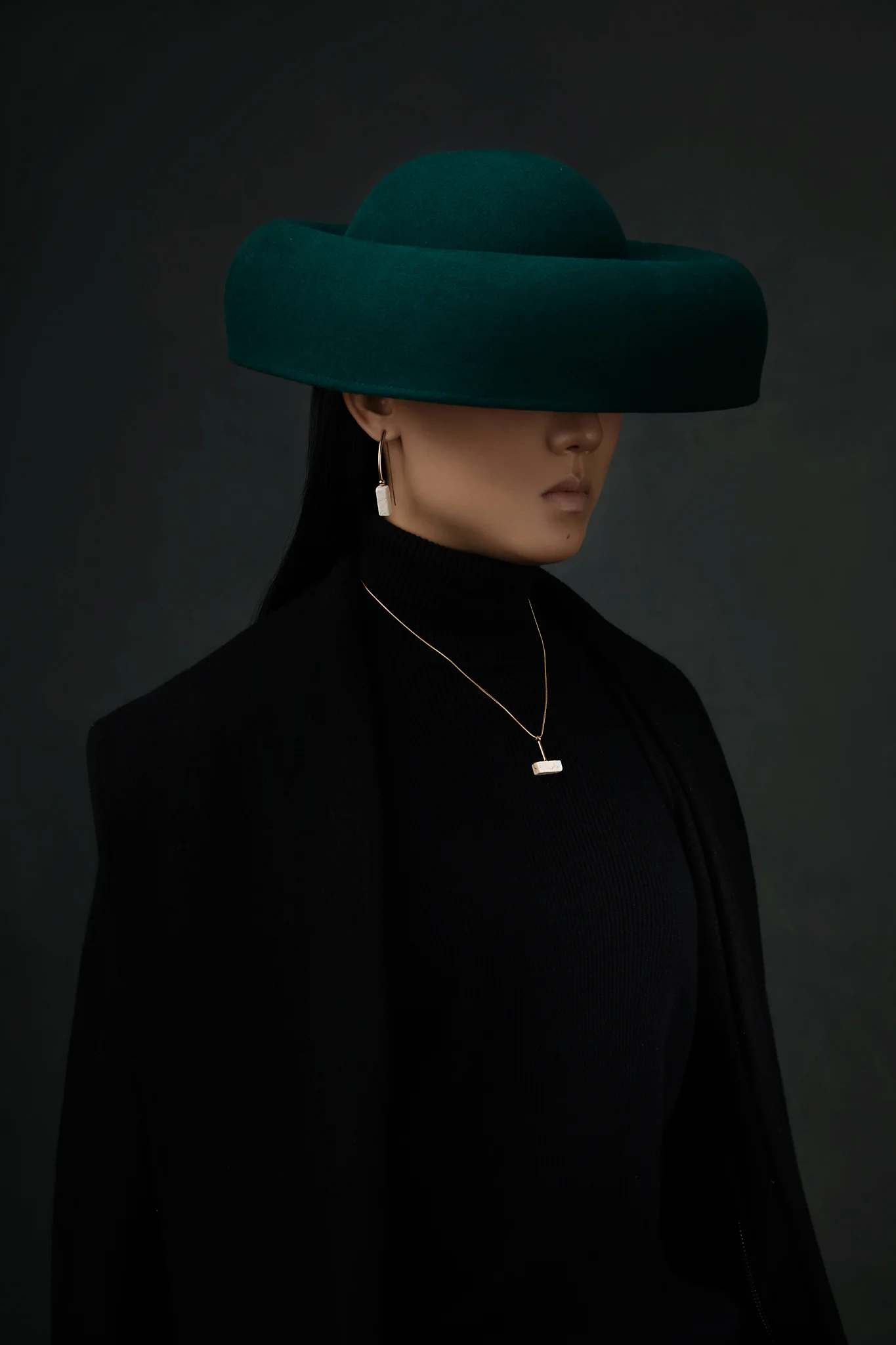 Jewelry on a model. Commercial photographer Olli Tumelius for Morning Ritual, Seattle 2018.