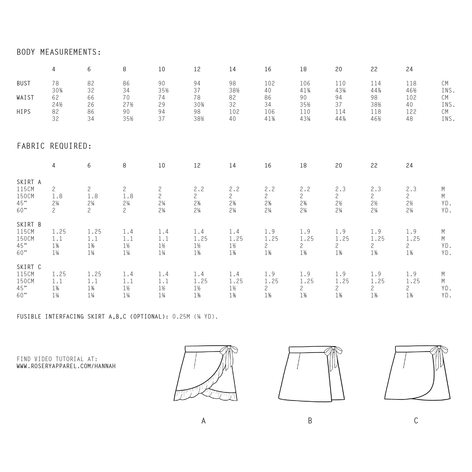 The Hannah Pattern - Digital Pattern (Sizes 4-14) — Rosery Apparel