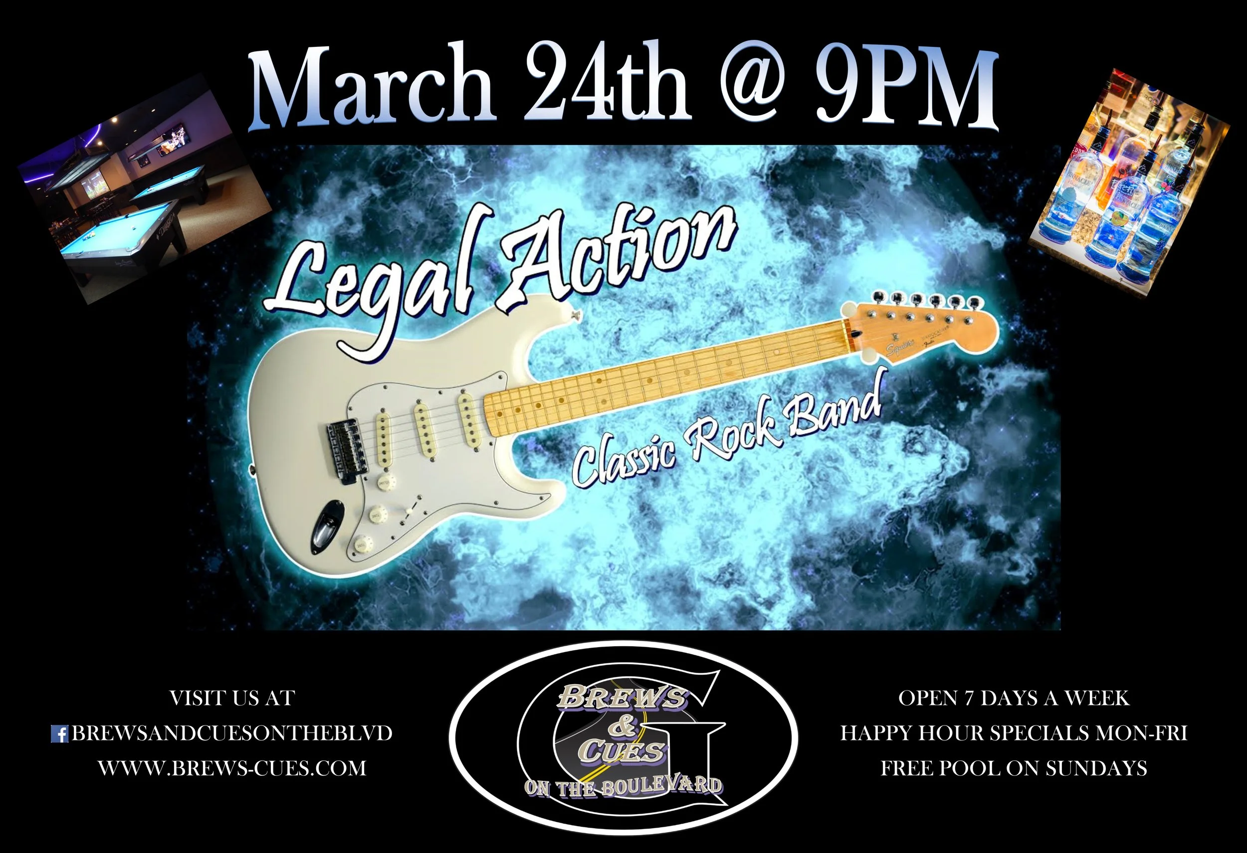Southern Maryland's premier rock band Legal Action @9pm