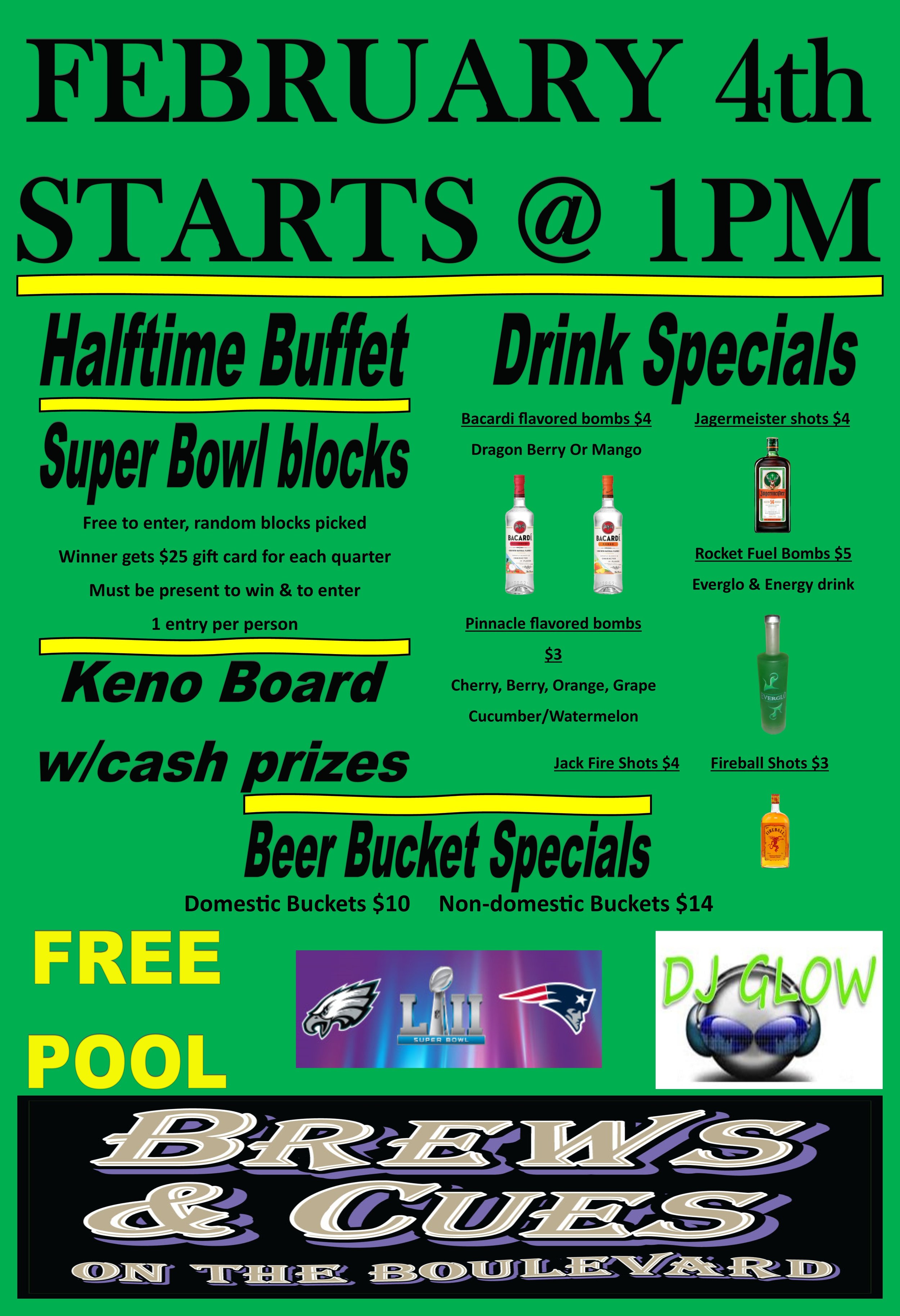 Super Bowl Party w/ DJ Glow