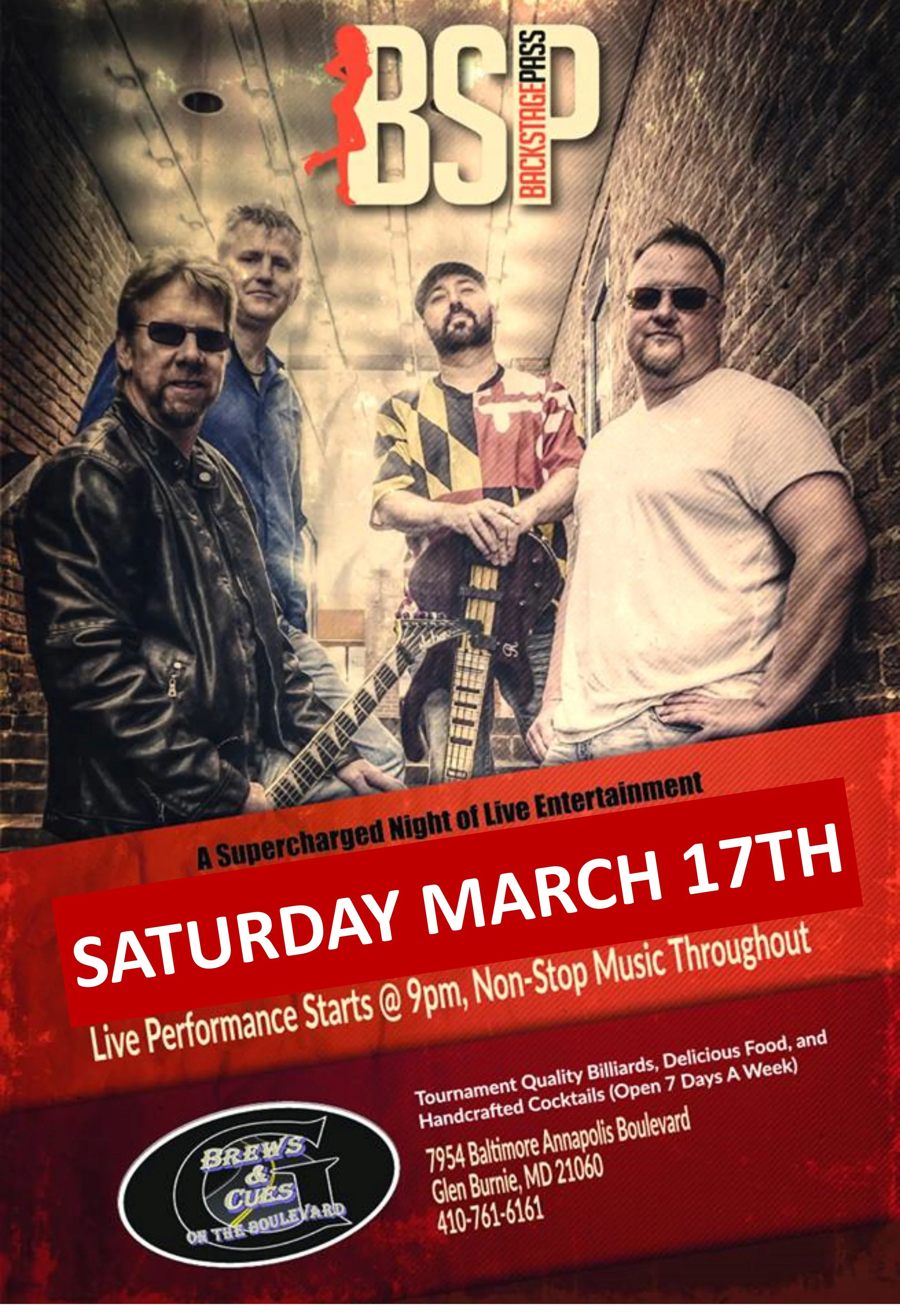 St. Patty's day party w/ Backstage Pass