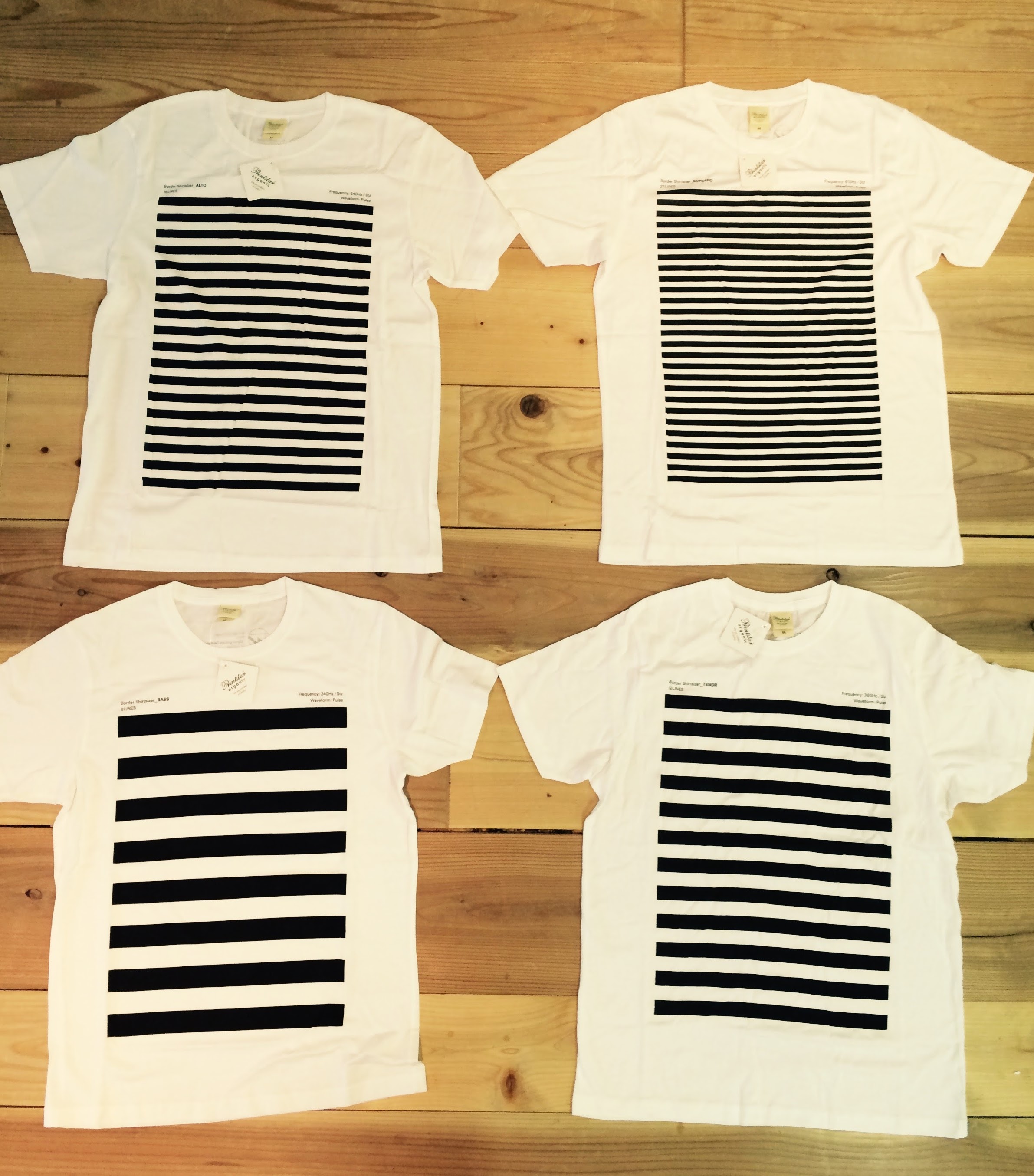 Border Shirtsizer Original T-Shirts - 1st Edition (Bass, Alto, Tenor, Soprano) Designed by Hideyuki Yamano