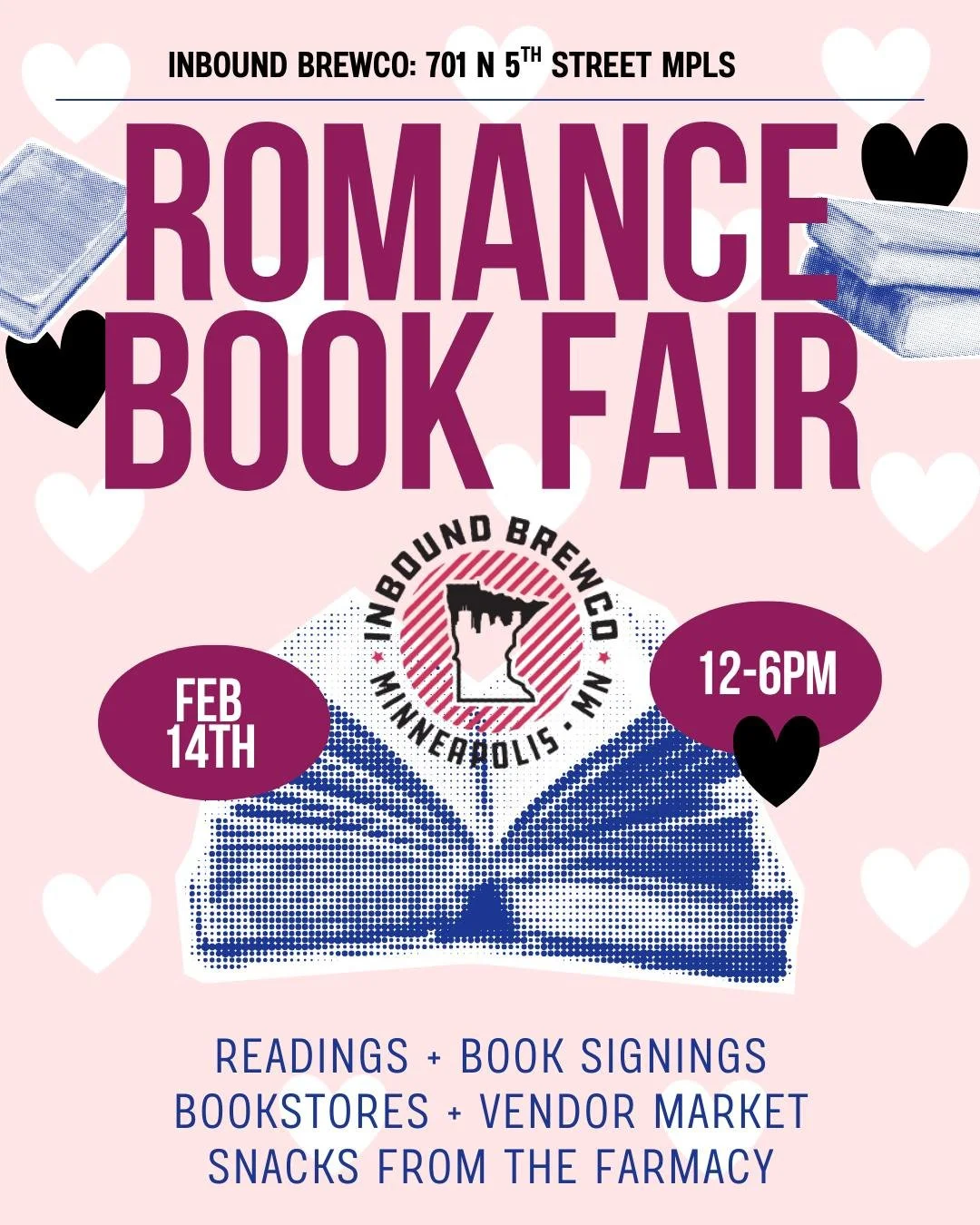 Love on tap: Valentines Day Romance Book Fair at Inbound BrewCo
