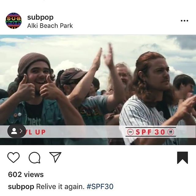 Well I guess we've peaked. @sunnyjim90210 made the #Subpop30 high lights reel.