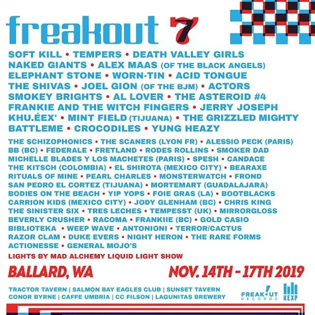 Freakout Fest 7 is looking lit! Super rad to see some many of our friends on the lineup. Get your tickets while you can!