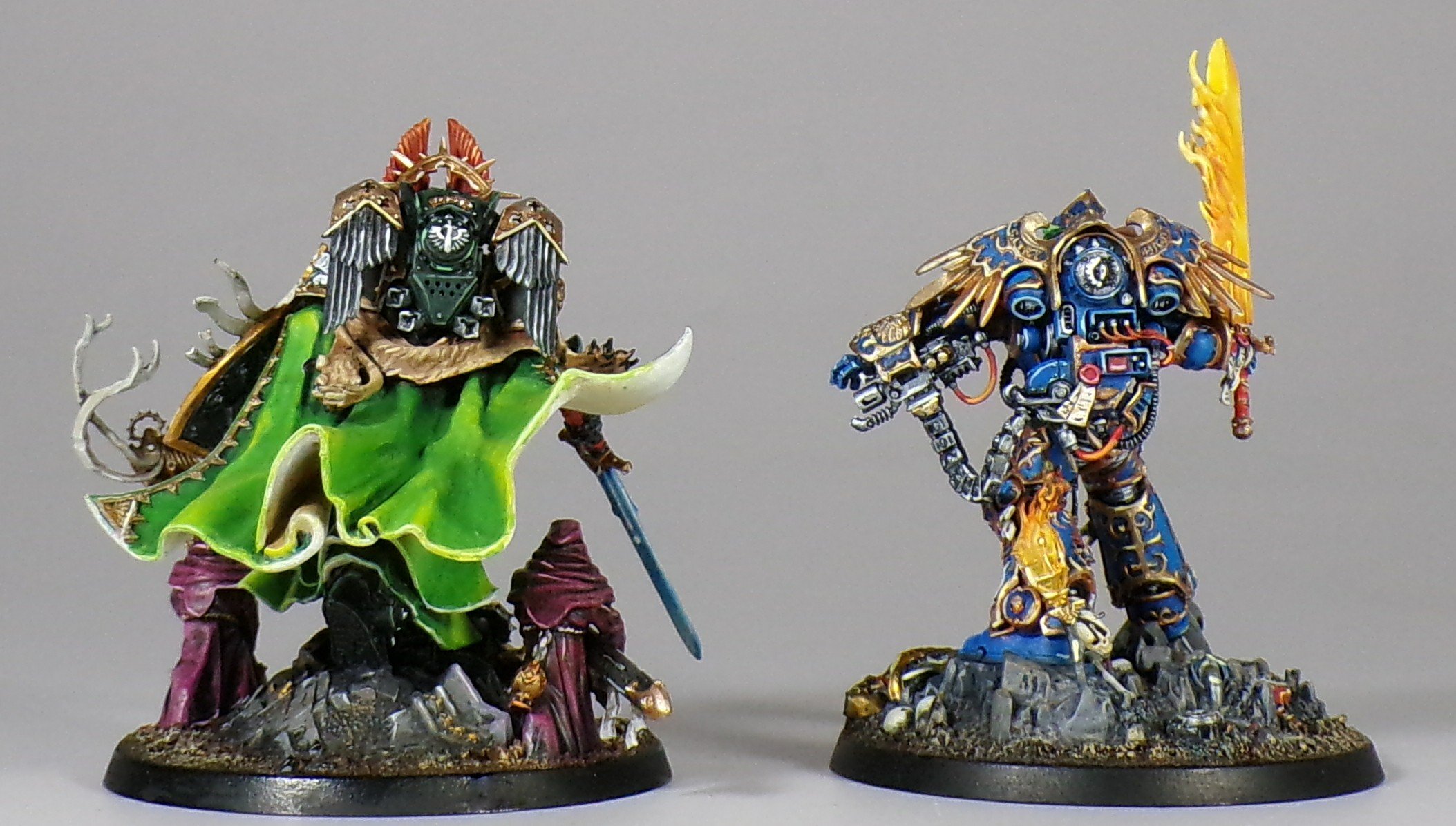 Painted 40k Primarchs and Heroes, GW and Artel 