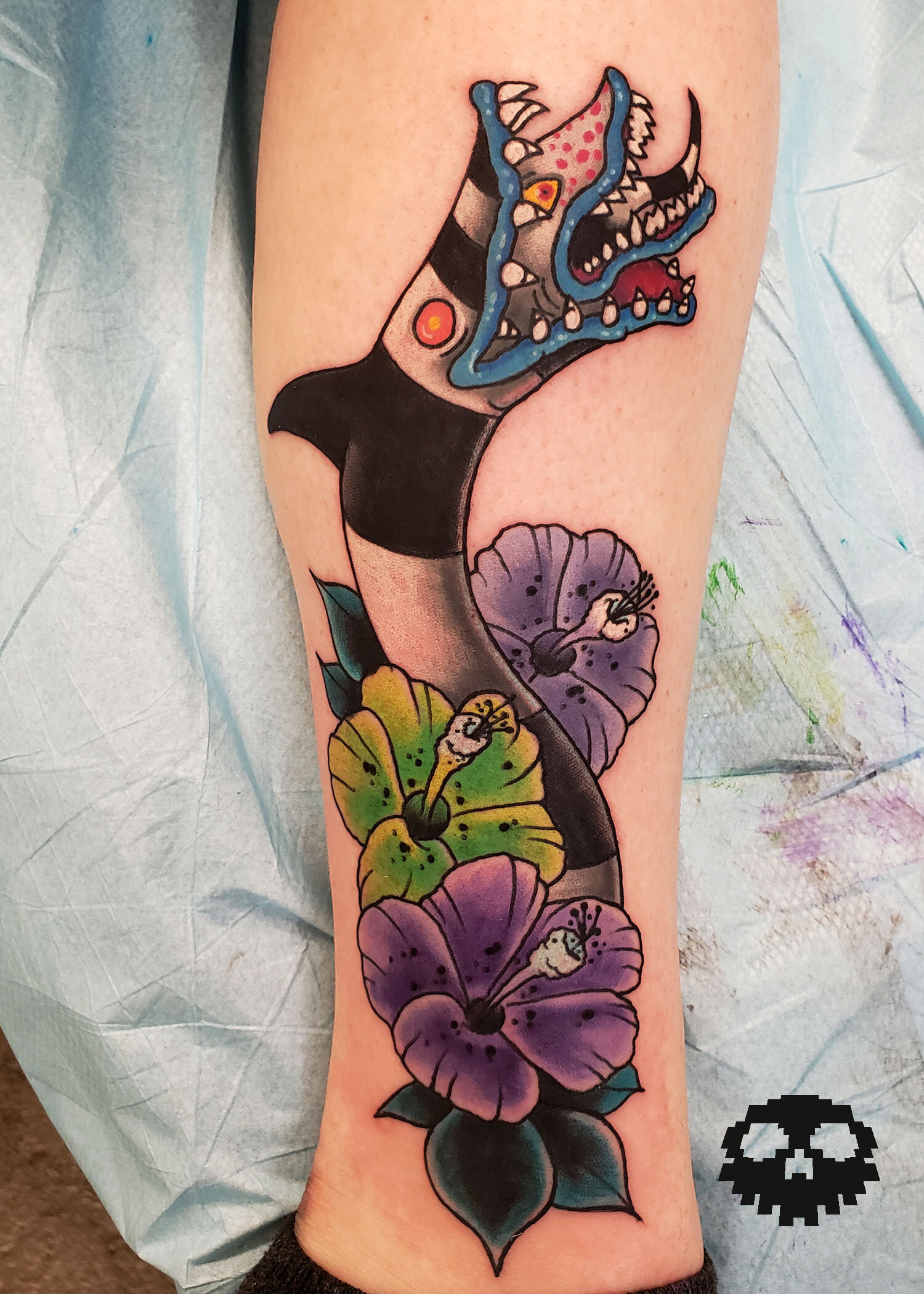 Beetlejuice tattoo flash colored by truemattstory on DeviantArt