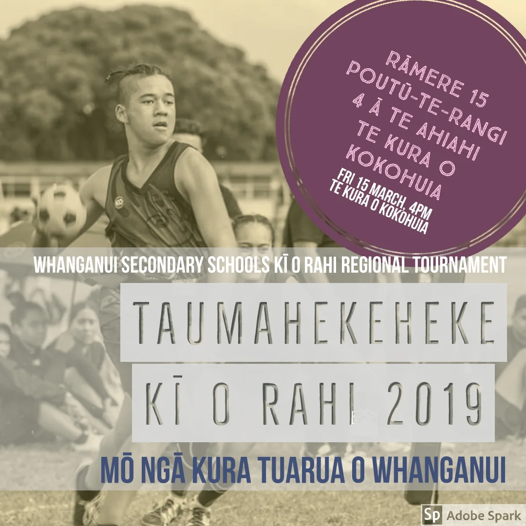 2019 Whanganui Secondary School Ki o Rahi Regional Tournament