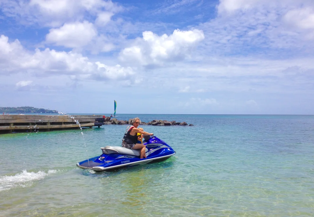 Fun in front of WIndjammer Landing Resort