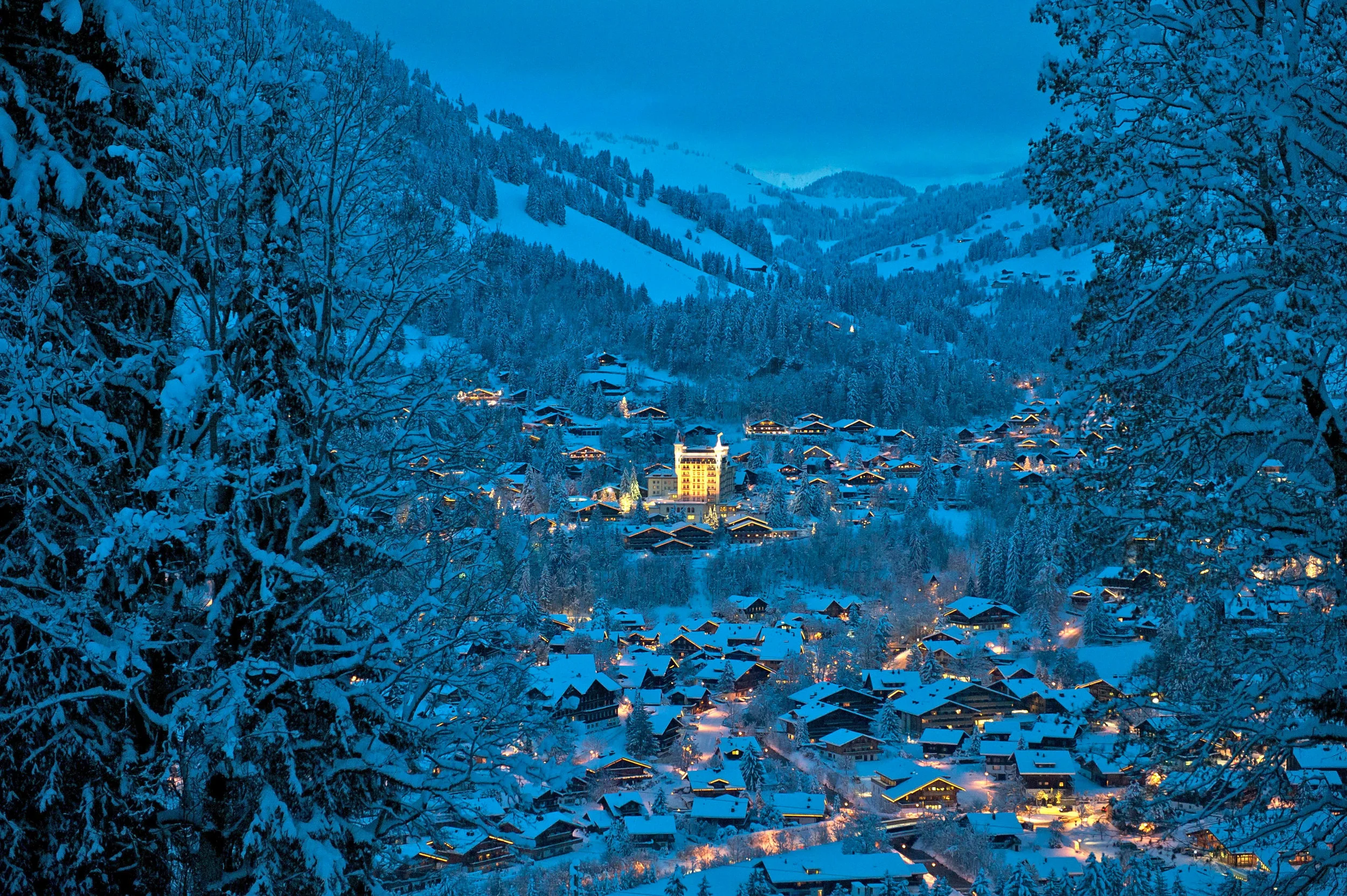 Gstaad Palace in Winter, Switzerland