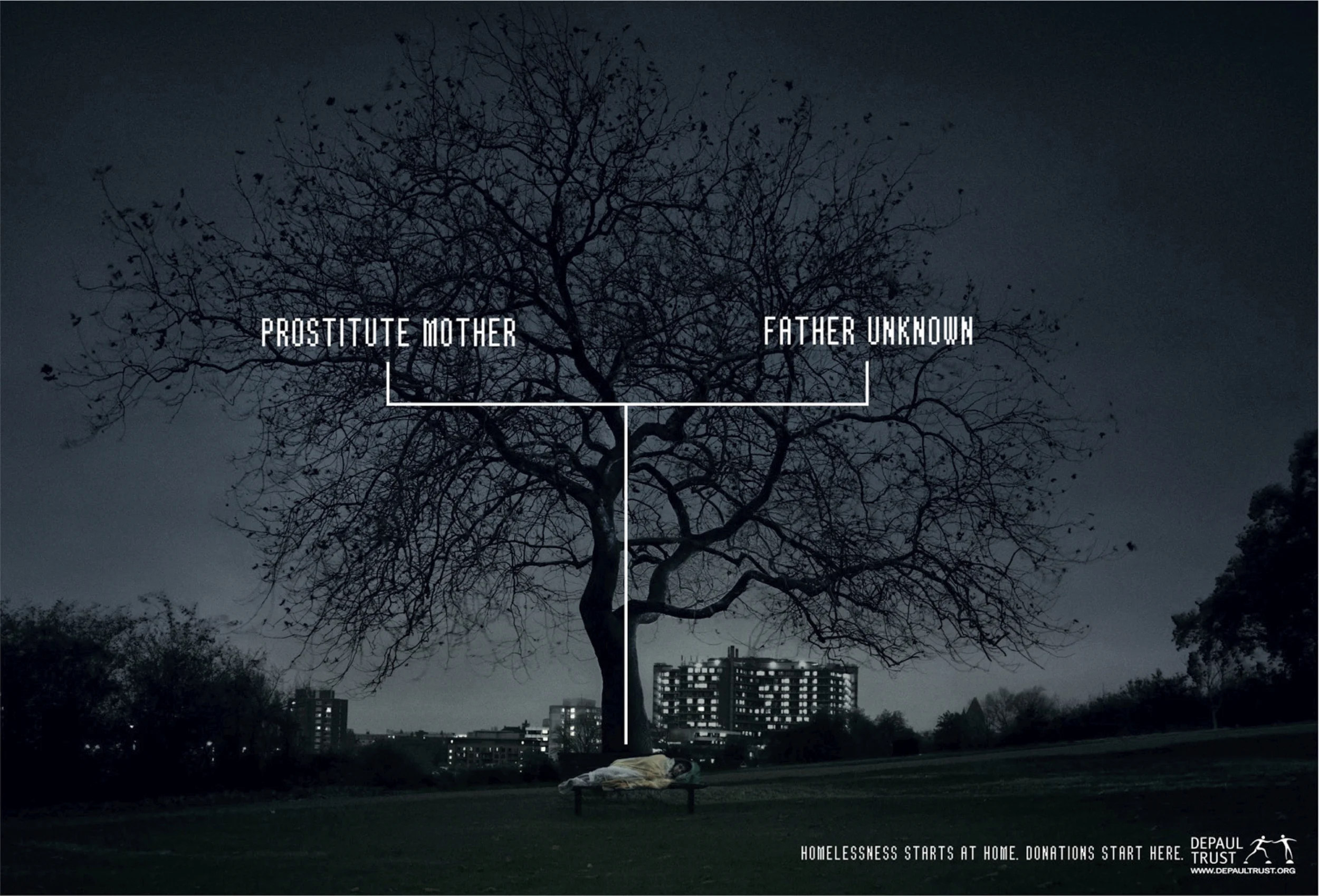 HOMELESSNESS STARTS AT HOME - DEPAUL TRUST - POSTER - 1 OF 4 - PROSTITUTE MOTHER