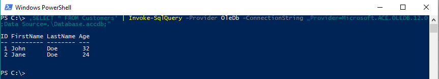 Bild 2: Ausgabe der PowerShell nach Absetzen des Befehls aus Beispiel 1