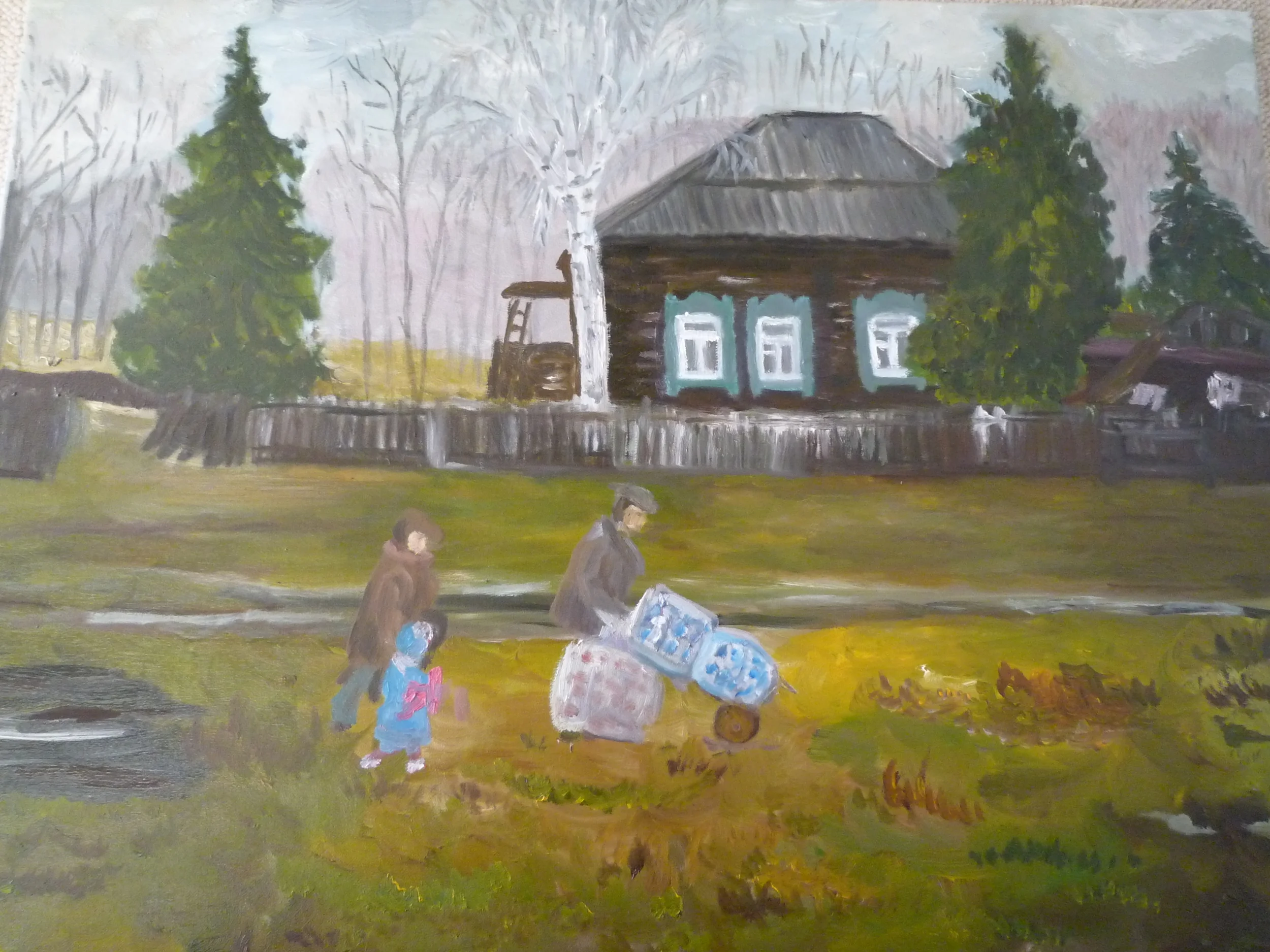 May, early morning: Novosibirsk-Barnaul train