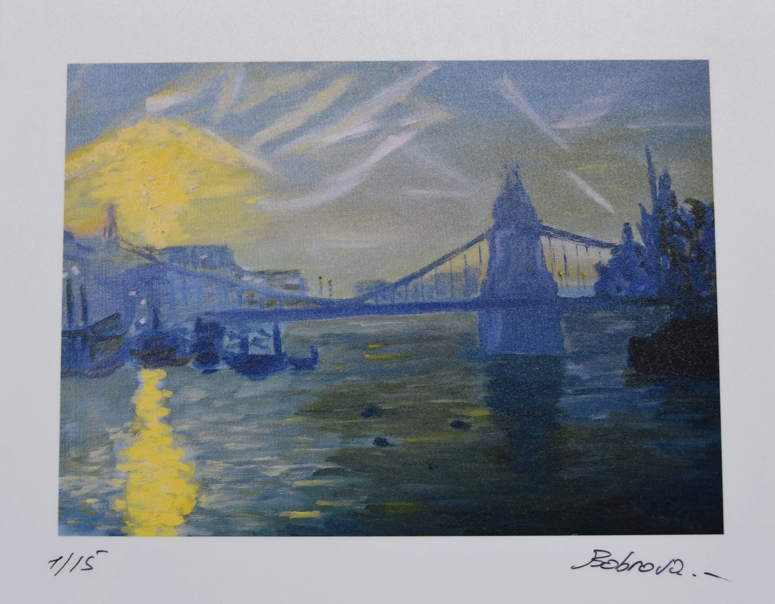 Hammersmith bridge. Sunrise. SOLD