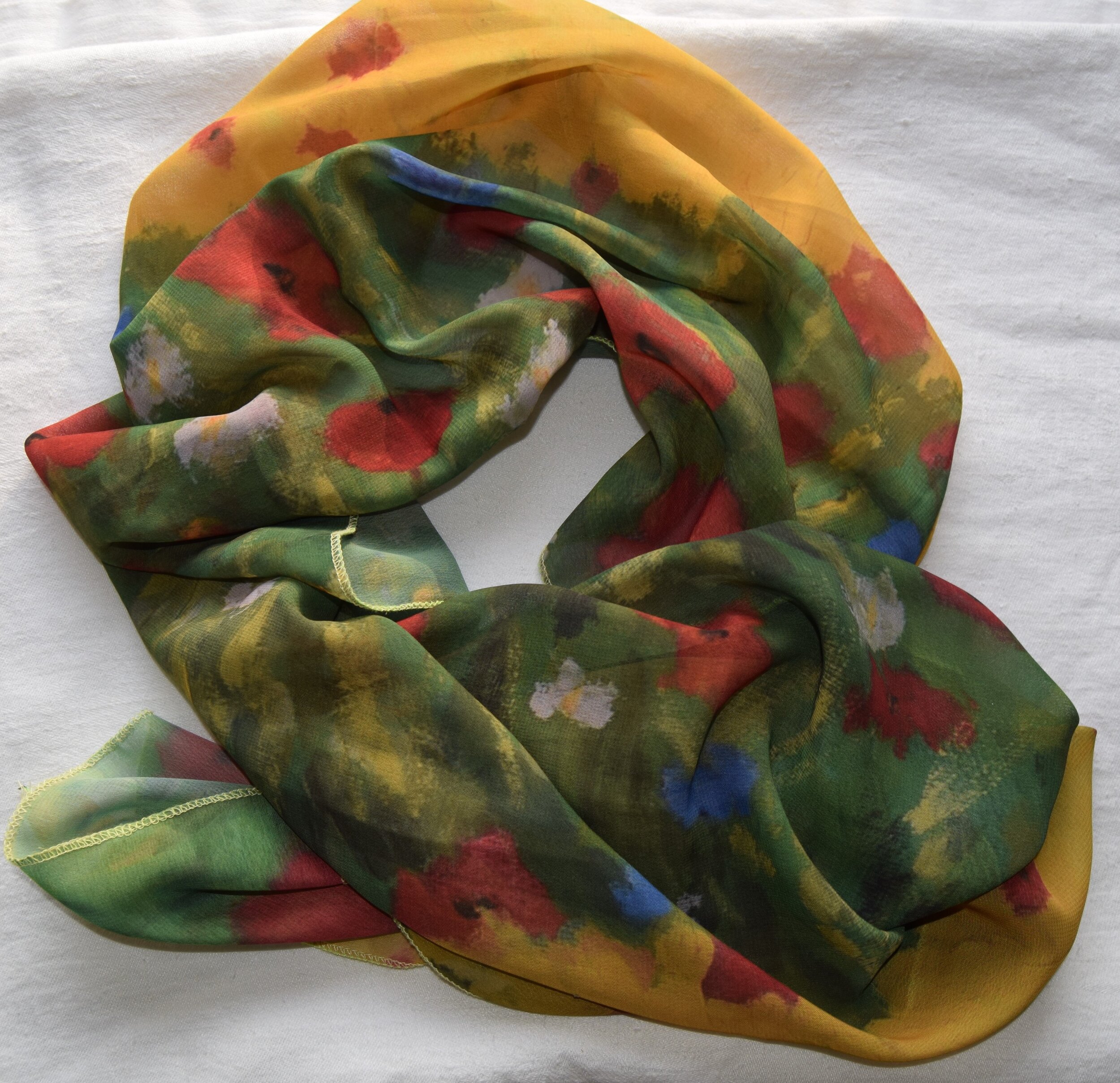 Scarf. Poppy field.  £25