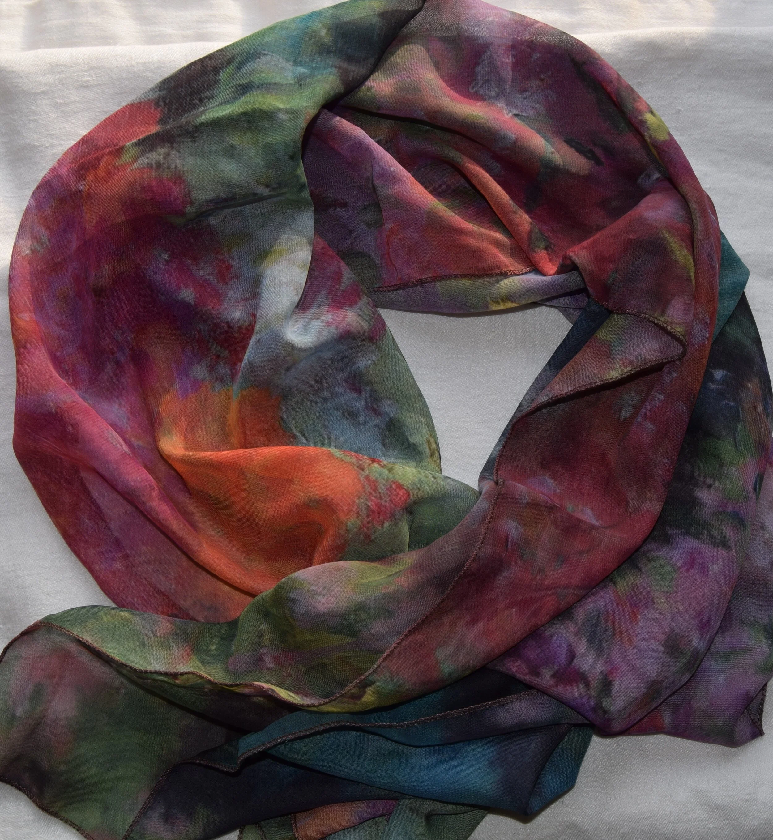 Scarf. Rhododendron bloom.  £25 