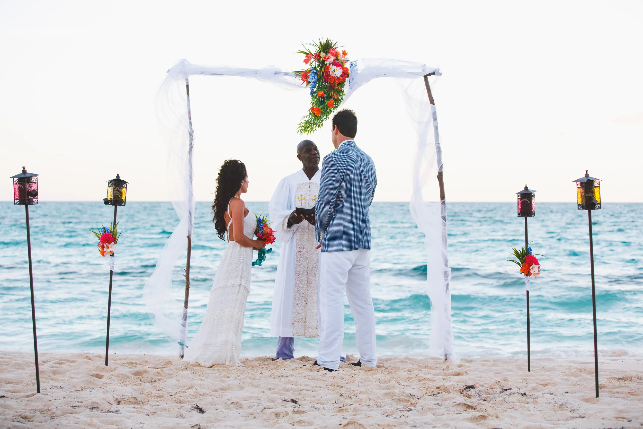 Destination beach wedding at Cayo Loco!