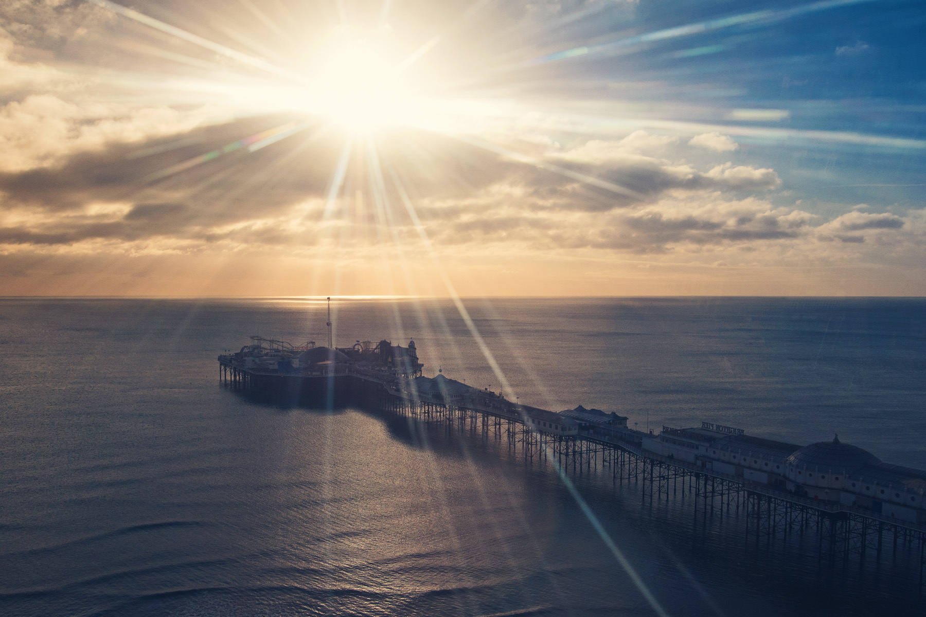 Brighton Pier from Air, Brighton, East Sussex, England