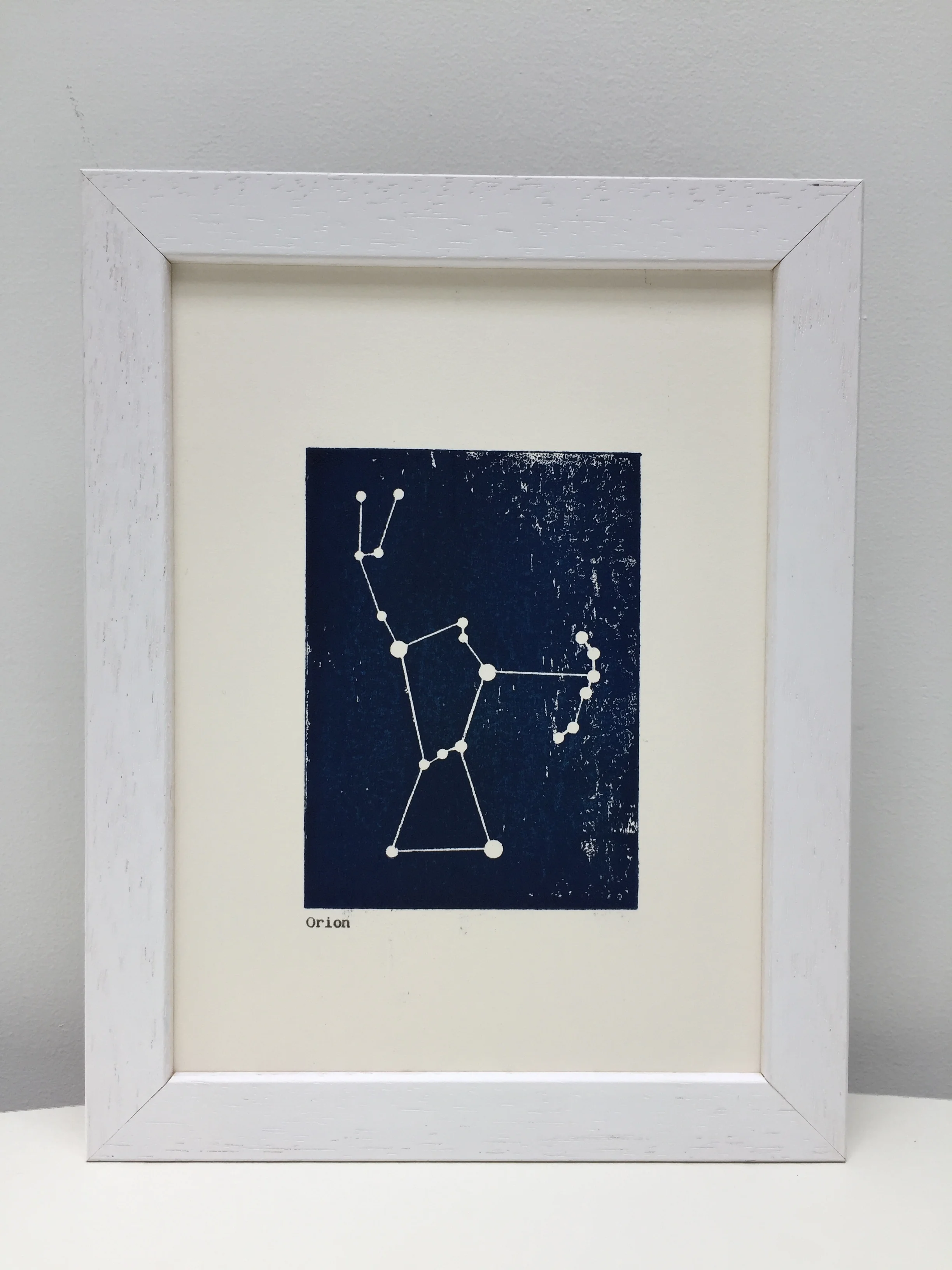 Orion constellation print white frame
