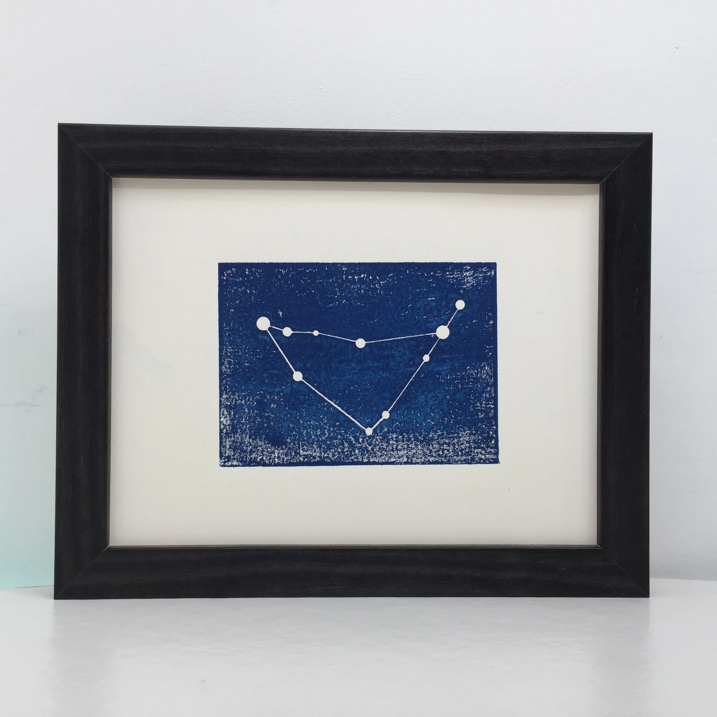 Capricorn constellation personalised print black framed