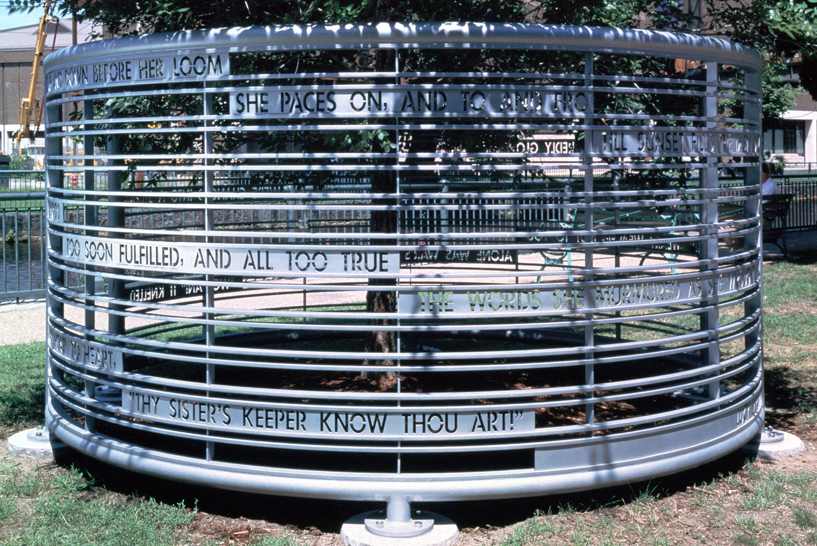   Circular Fence Sculpture with Poem , installation view, 1997. Photo: B.T. Martin 