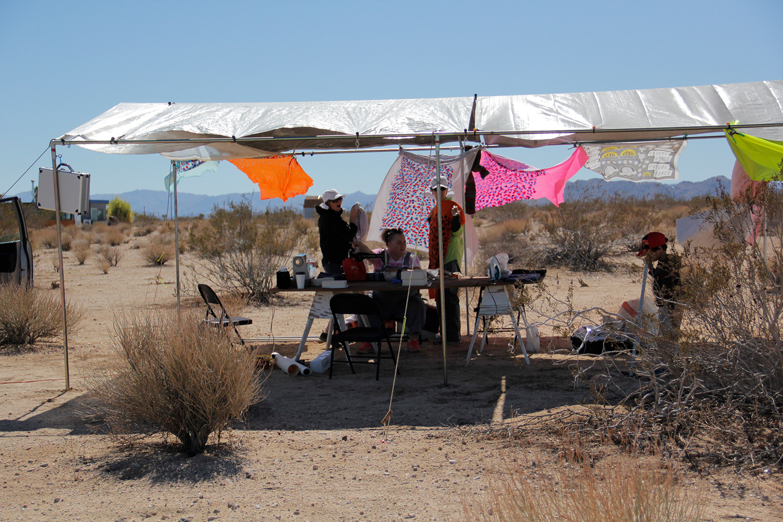  Future Force Geo Speculators (Carole Lung, Ellen Rothenberg, and Christine Tarkowski) CARPA Symposium at Joshua Tree, California, 2013, Desert Factory 