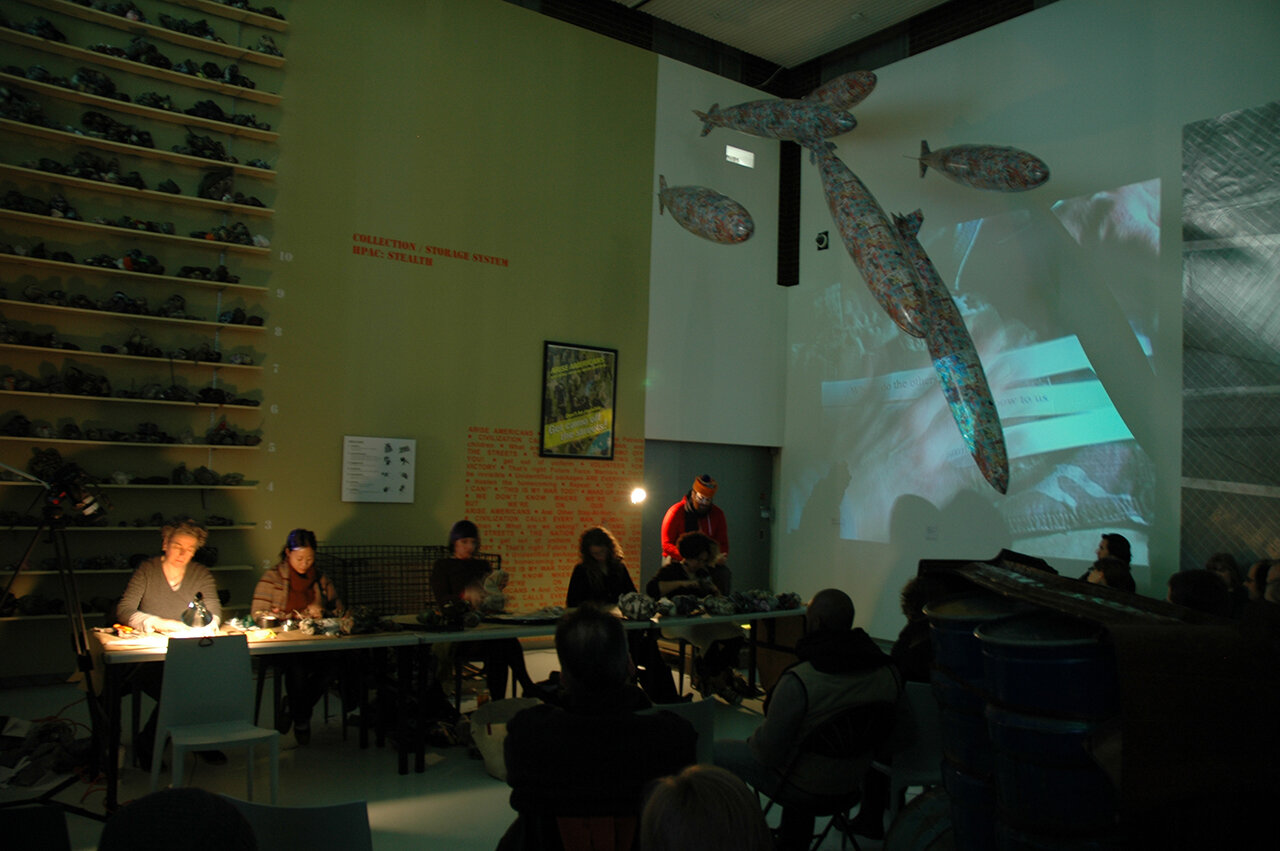   Reading From the Factory Floor , Devin King, 2008, Hyde Park Art Center, Chicago, Illinois. 