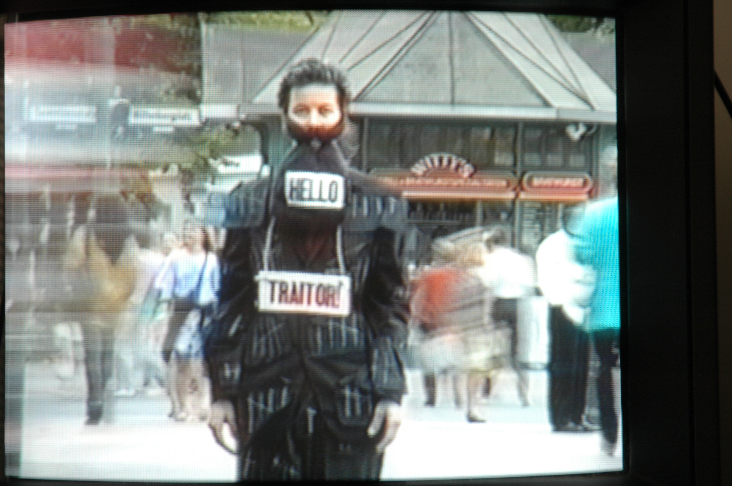  Hello Traitor, 1993. Video Still: Ingo Kratisch 