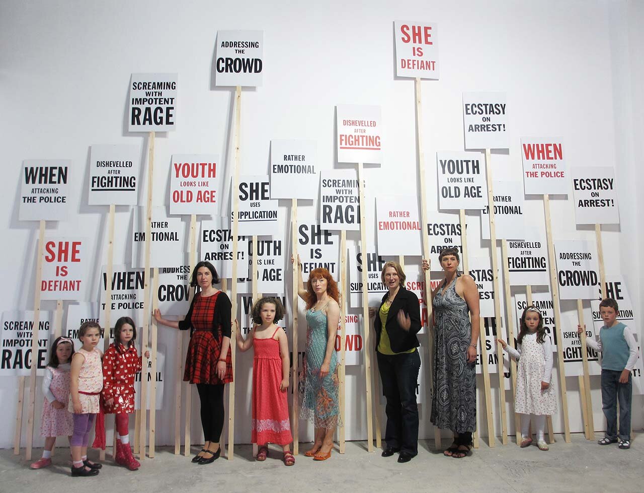  Participating women artists and their children,  Tableau,  Dublin Biennial International Exhibition, 2012 