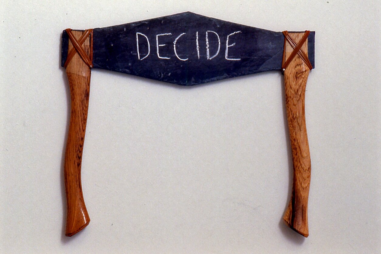   Measuring With Eyes and Feet: Decide Ax , Howard Yezerski Gallery 1991. Photo: B.T. Martin 