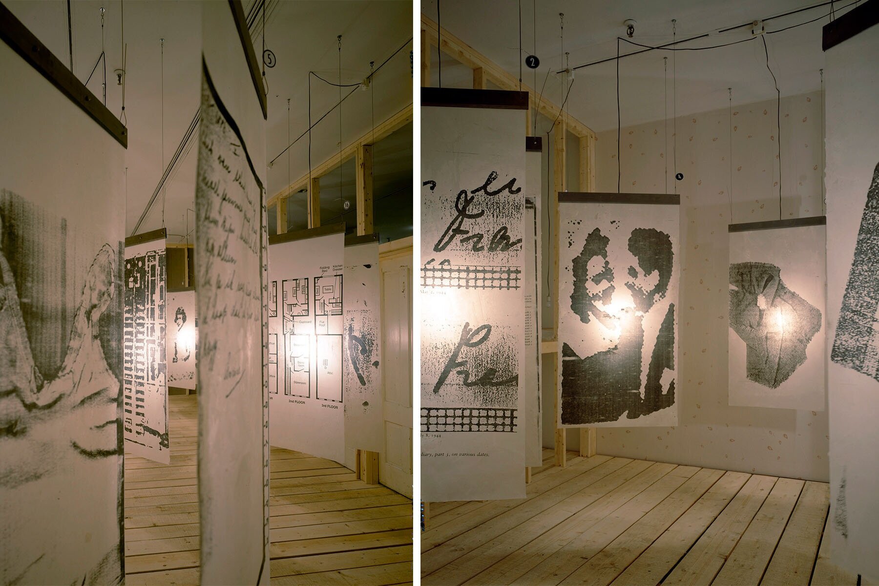   Anne Frank Project: Partial Index , installation view, Portland Museum of Art, 1994 